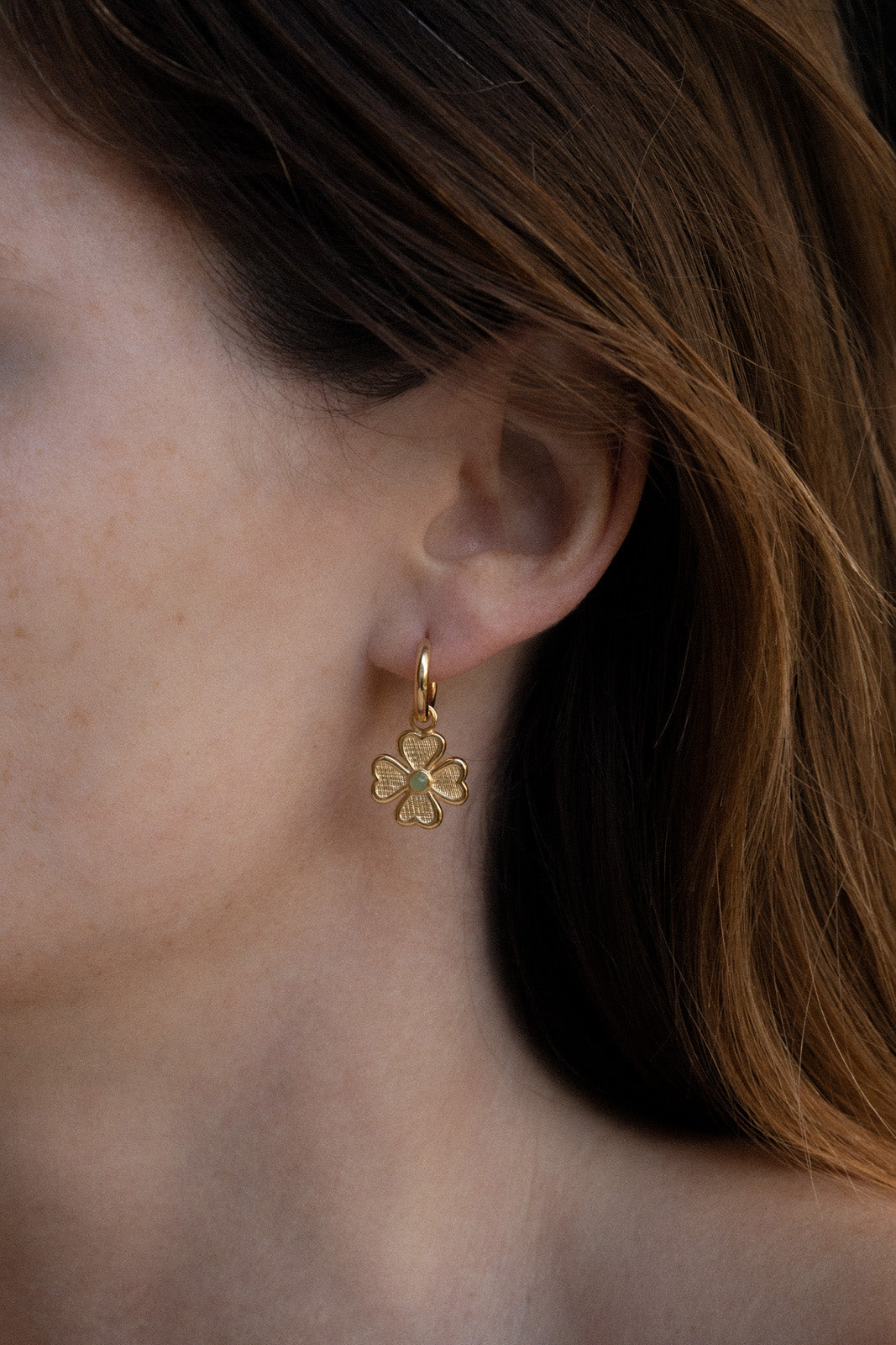 Temple of the Sun Jewellery Fortune Earrings Gold Vermeil