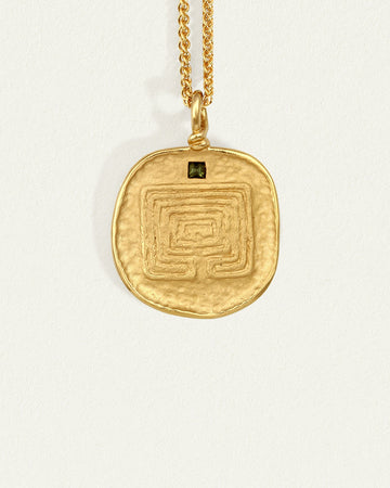 Temple of the Sun Jewellery Labyrinth Necklace Gold Vermeil