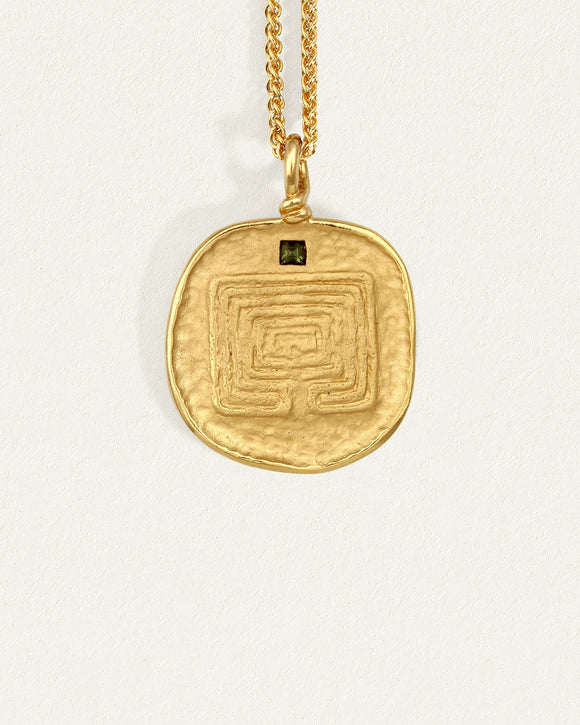 Temple of the Sun Jewellery Labyrinth Necklace Gold Vermeil