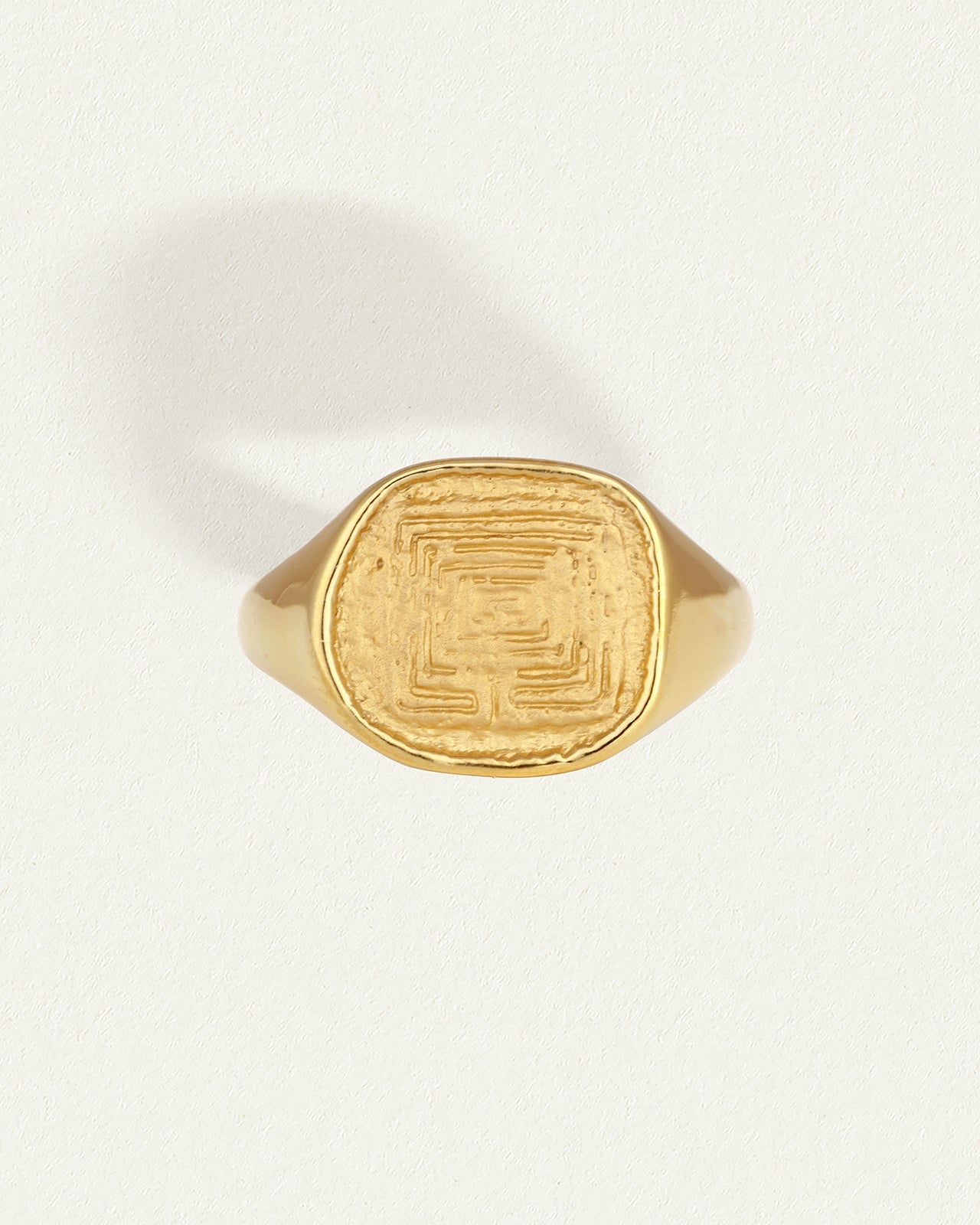 Labyrinth Ring Gold Vermeil – Temple of the Sun Jewellery