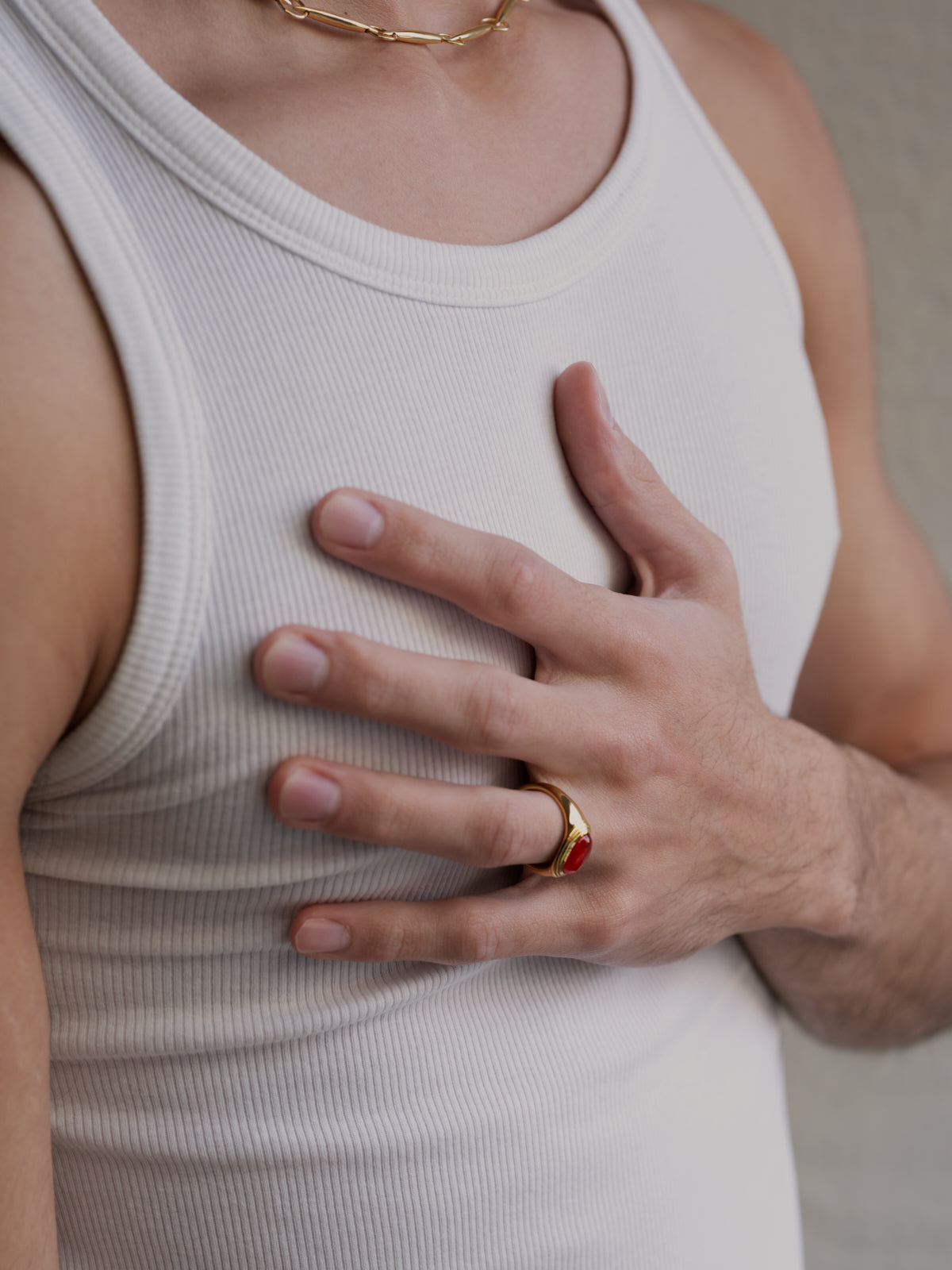 Temple of the Sun Jewellery Pompeii Ring Gold Vermeil