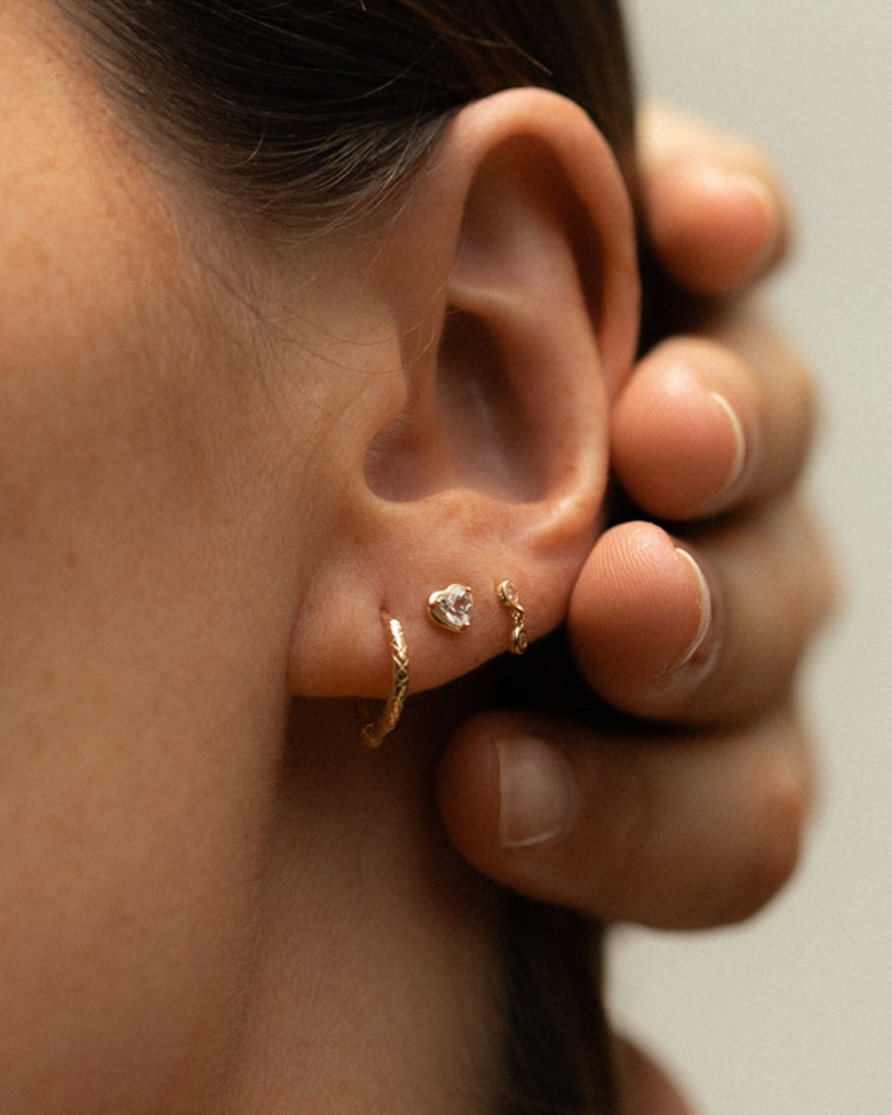 Temple of the Sun Jewellery Vesper Drop Single Stud Diamond Solid Gold