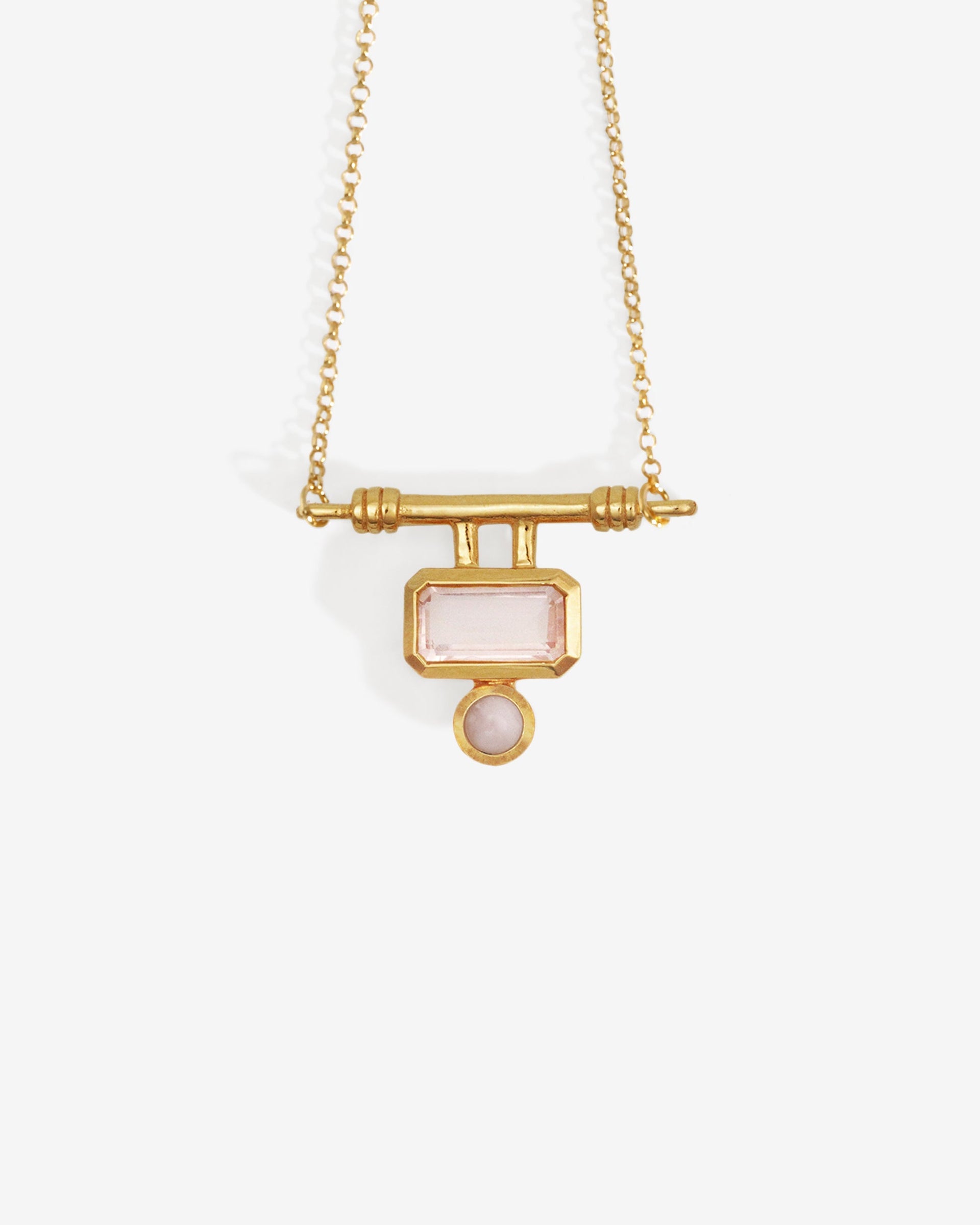 Joy Necklace Rose Quartz Gold Vermeil