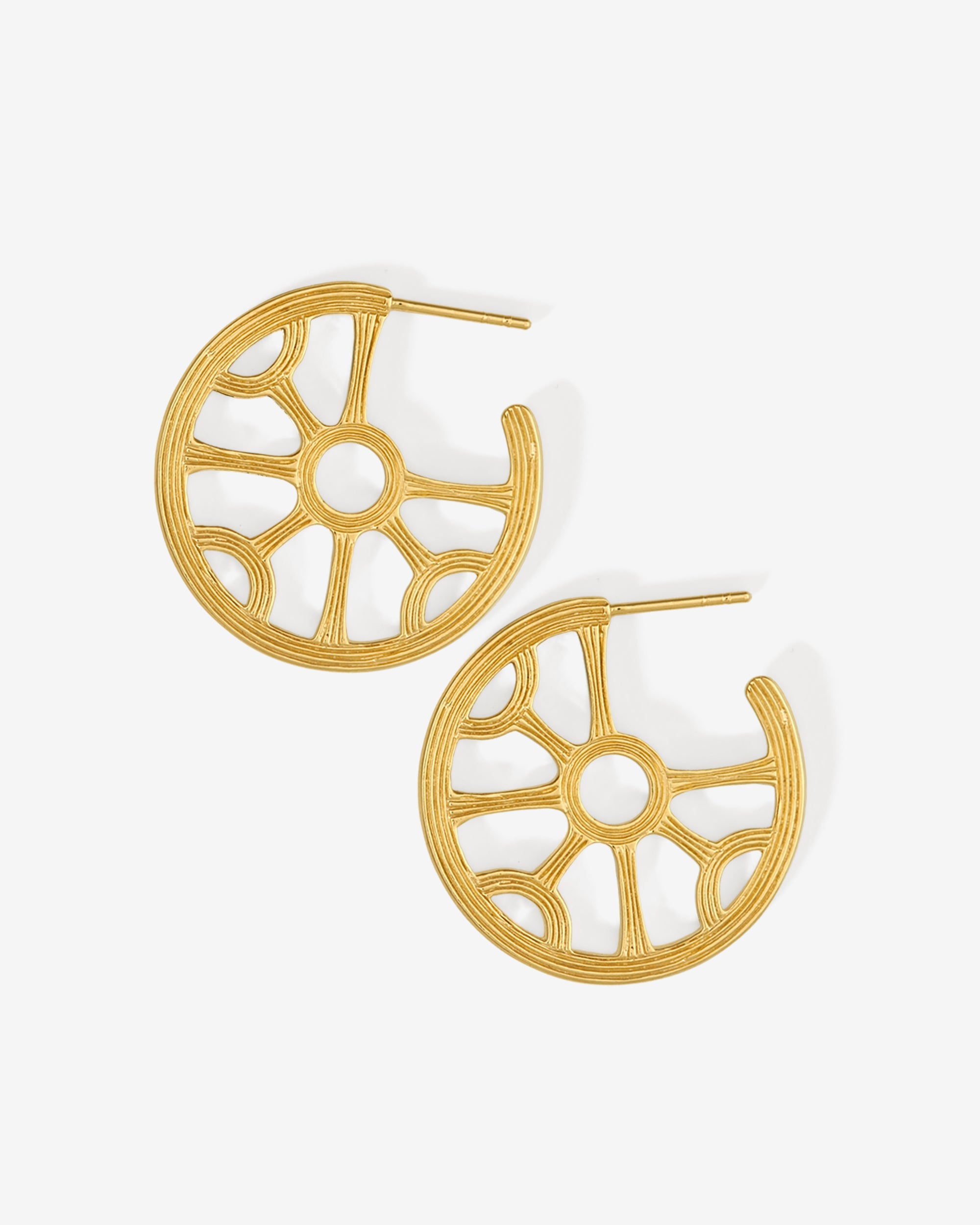 Temple of the Sun Kalinda Hoops Gold Vermeil