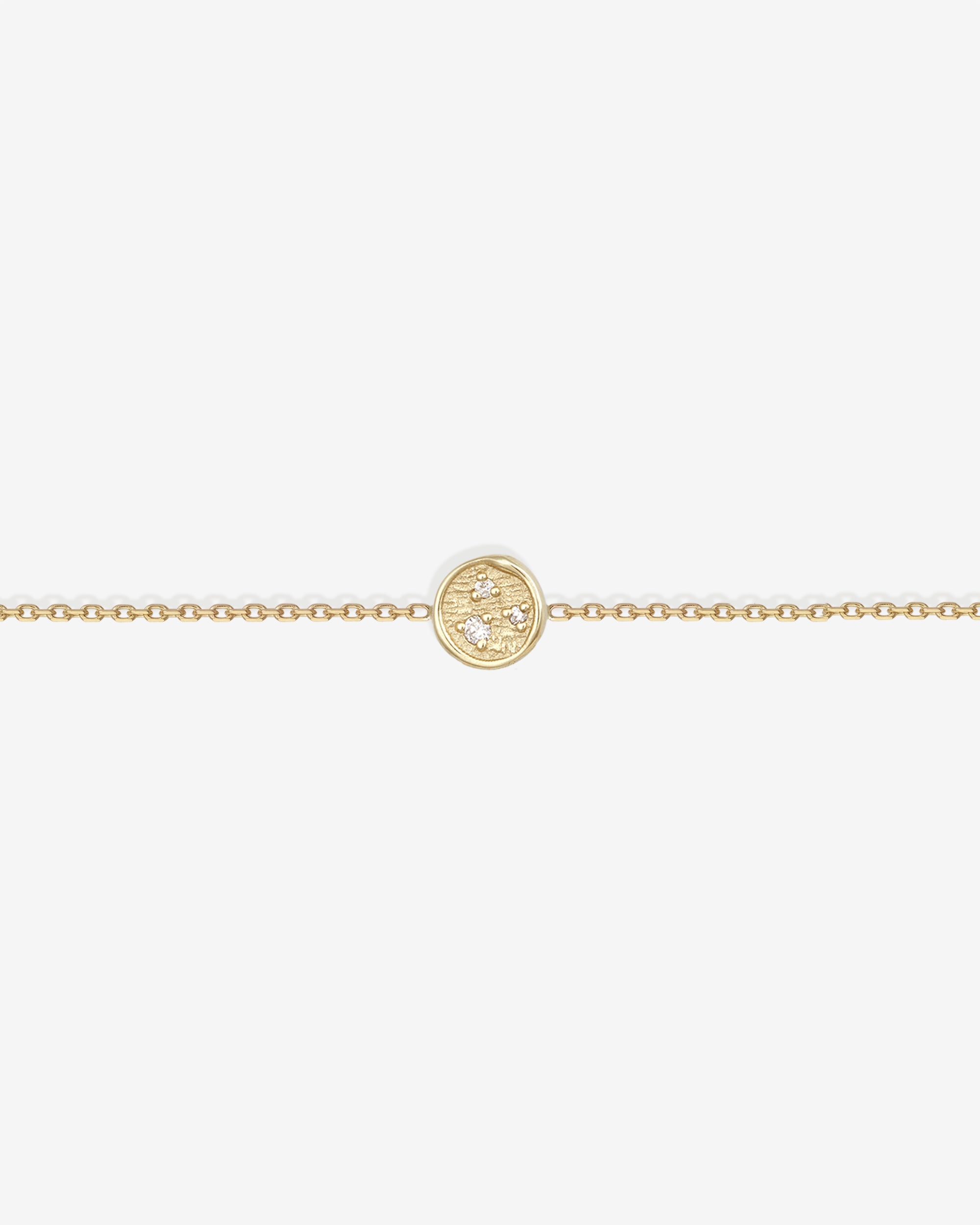 Temple of the Sun Kasia Coin Bracelet Diamond Solid Gold