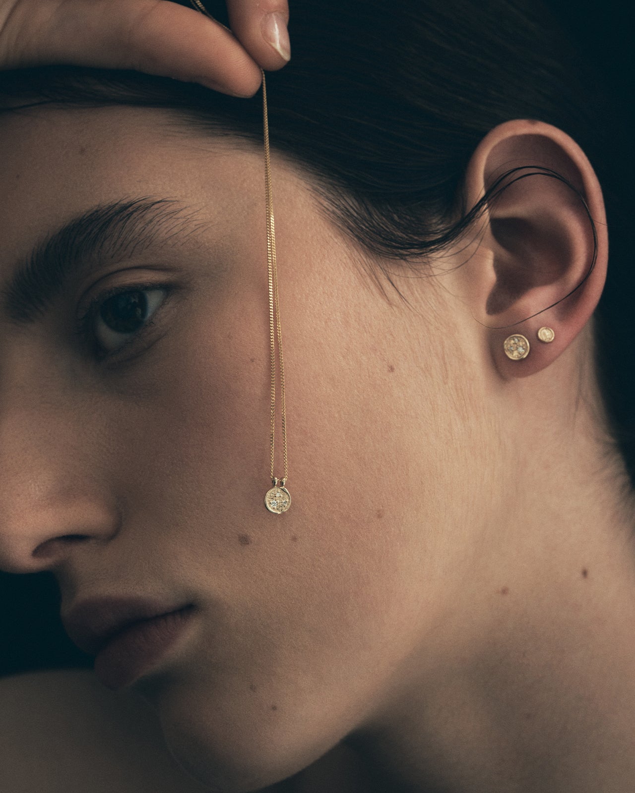 Temple of the Sun Kasia Coin Necklace Solid Gold