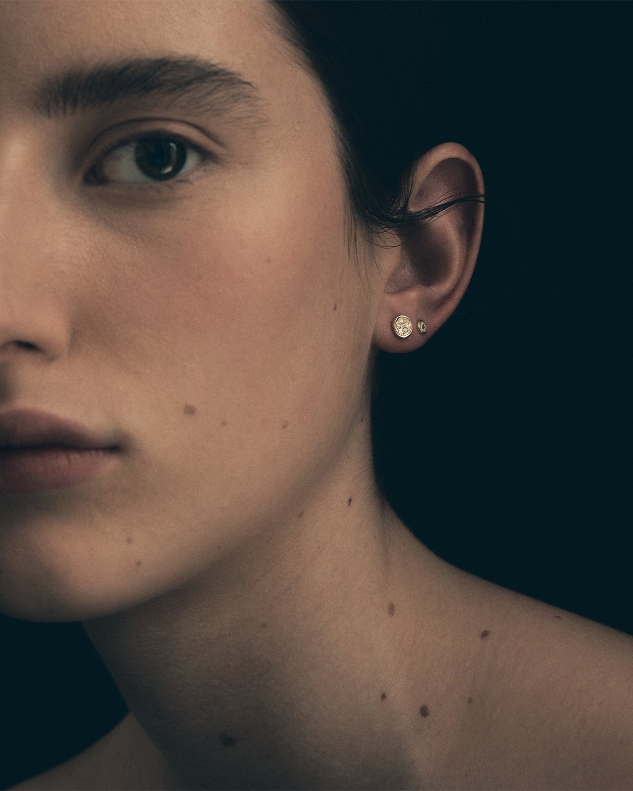 Temple of the Sun Kasia Small Stud Earrings Solid Gold