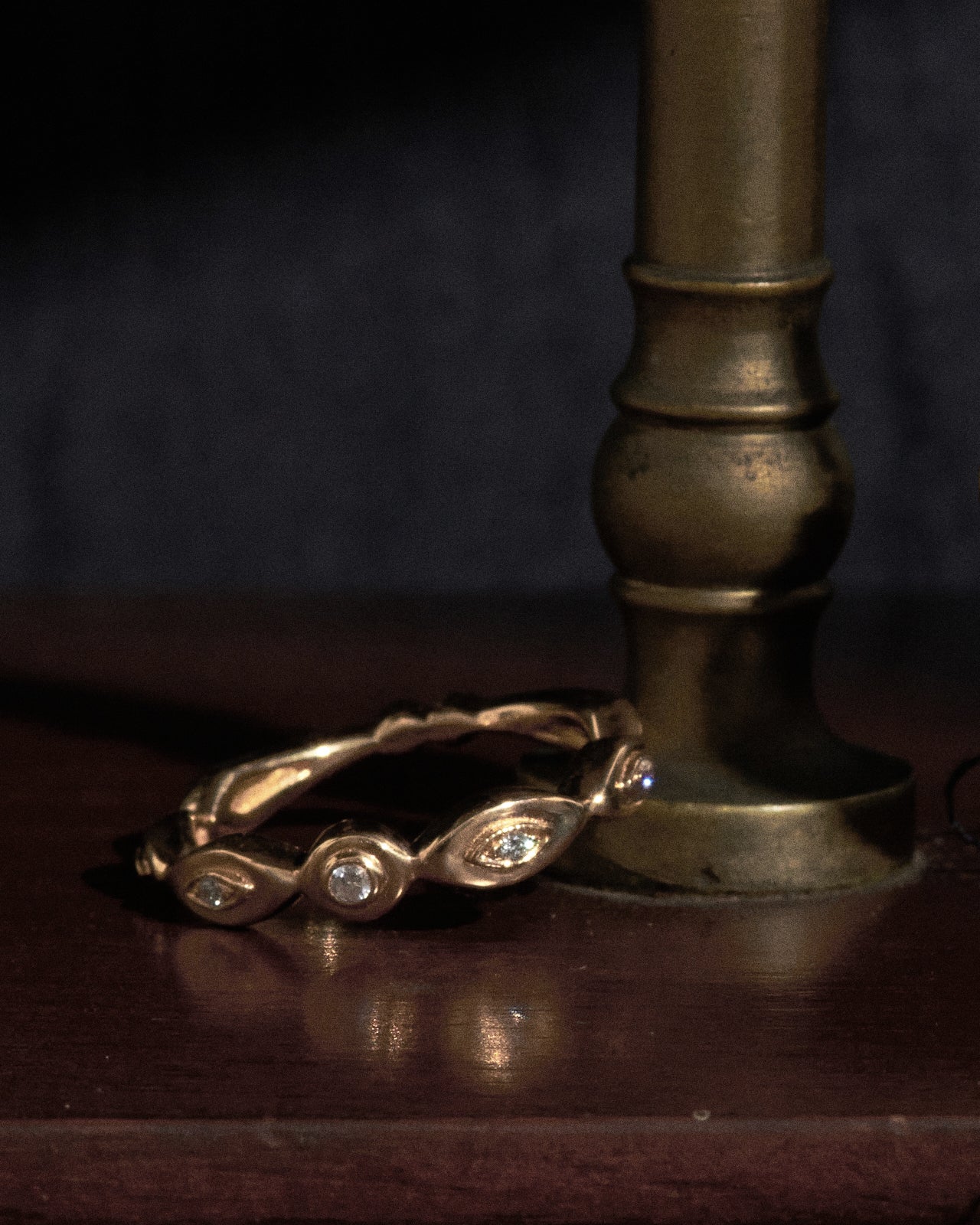 Temple of the Sun Kassandra Eternity Ring White Diamond Solid Gold