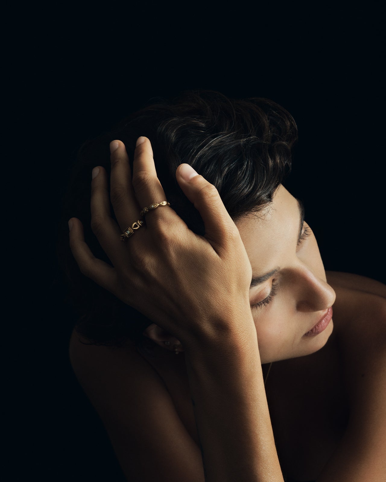 Temple of the Sun Kassandra Half Eternity Ring Solid Gold