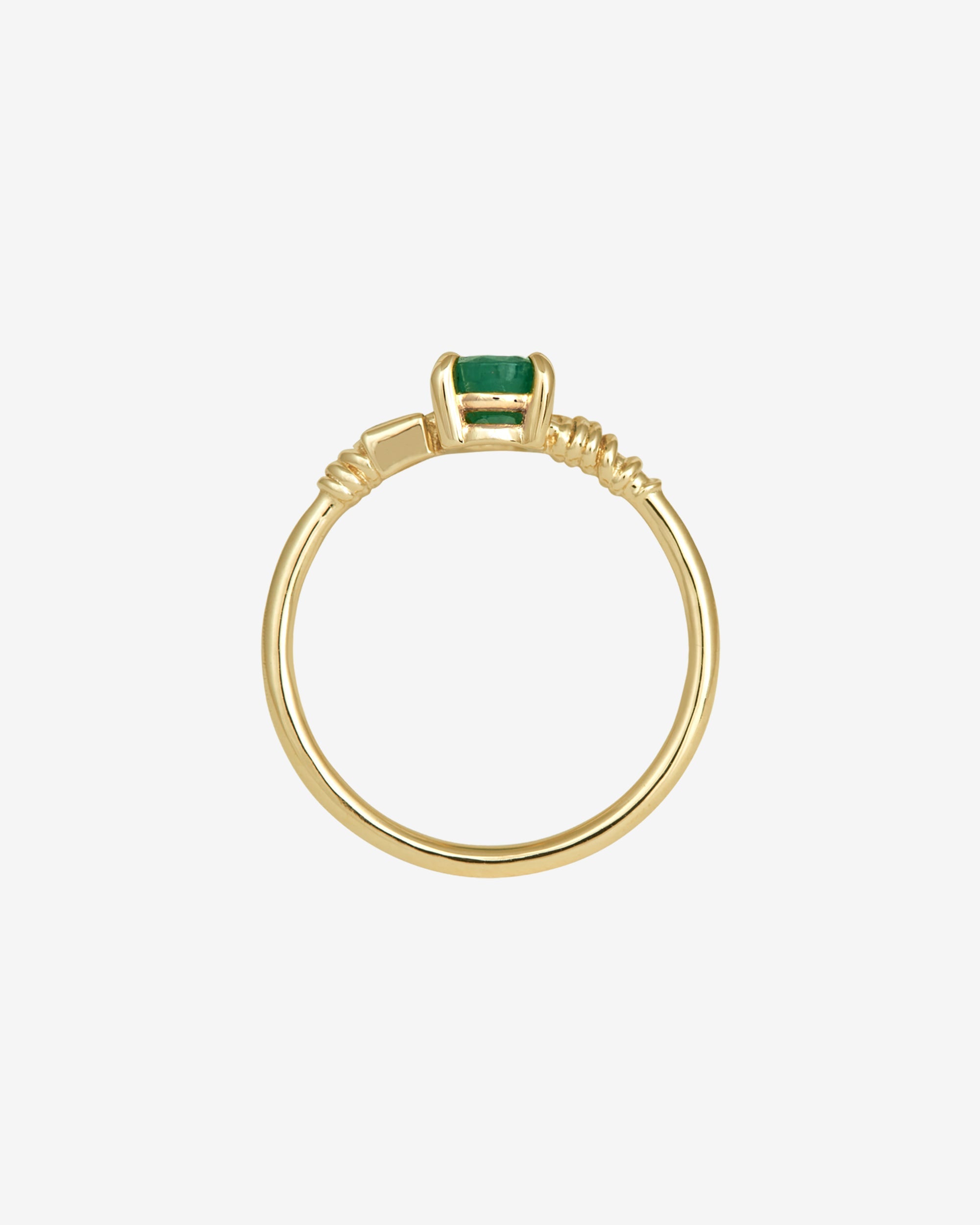 Temple of the Sun Kyri Ring Emerald Diamond Solid Gold
