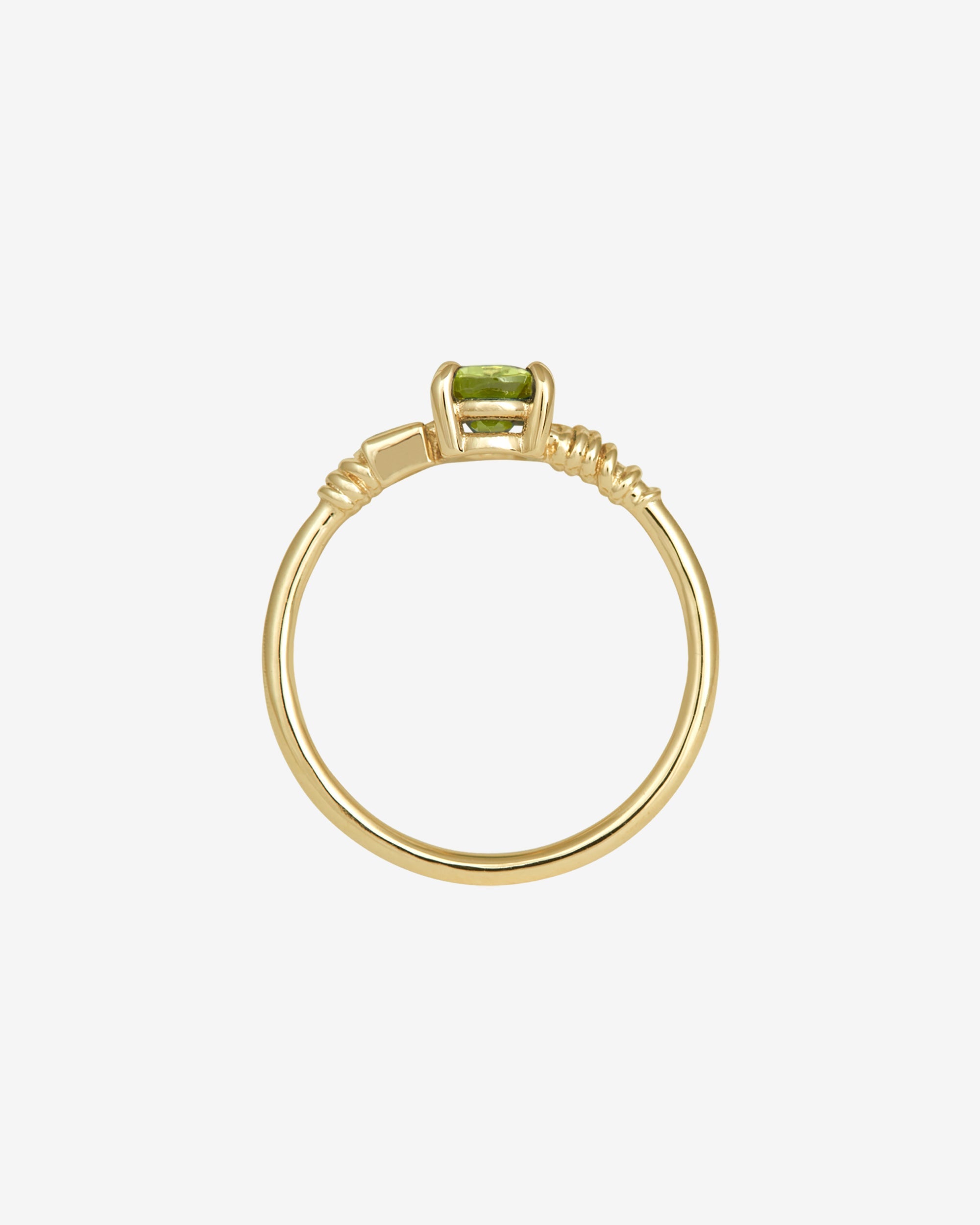 Temple of the Sun Kyri Ring Peridot Diamond Solid Gold