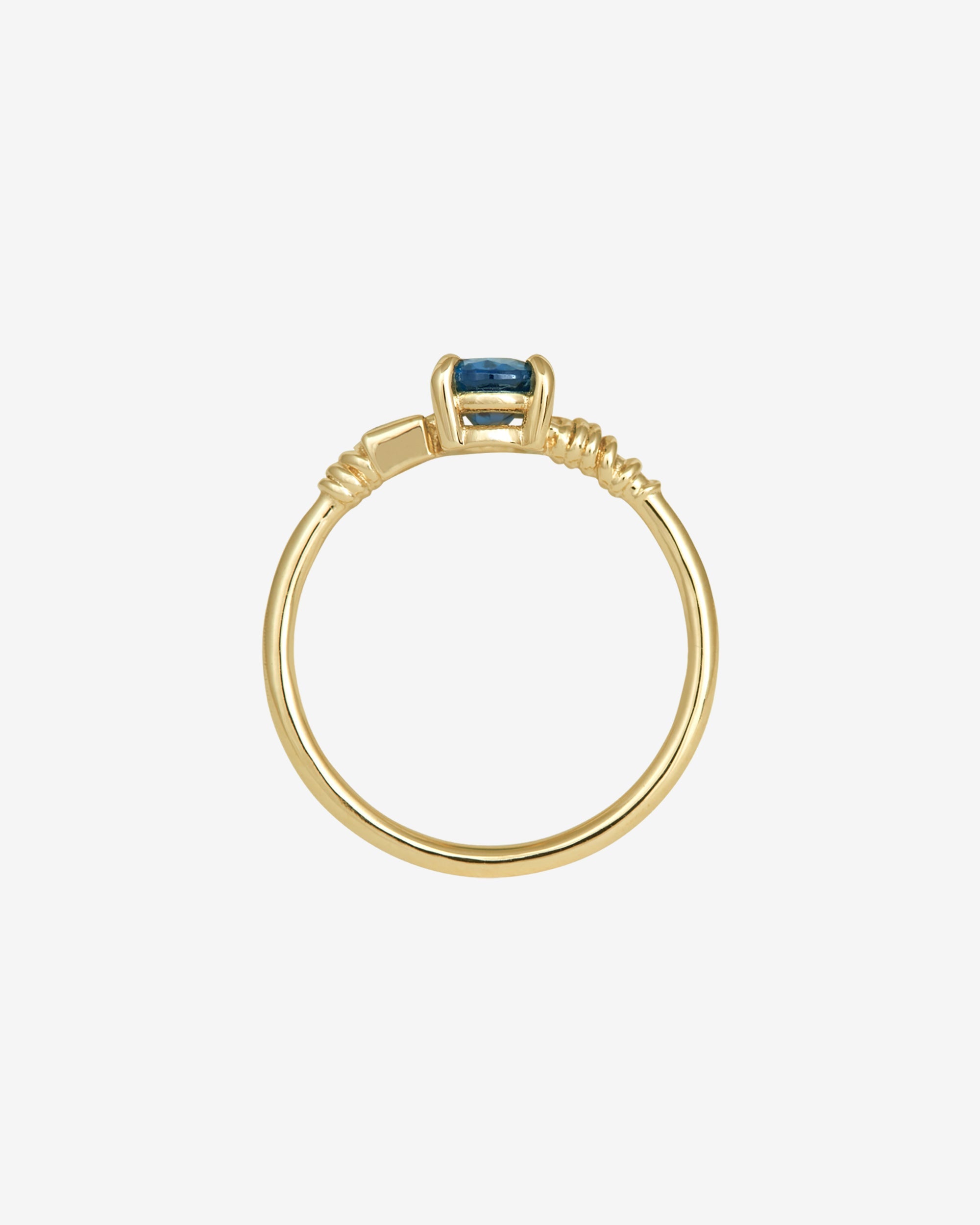 Temple of the Sun Kyri Ring Topaz Diamond Solid Gold