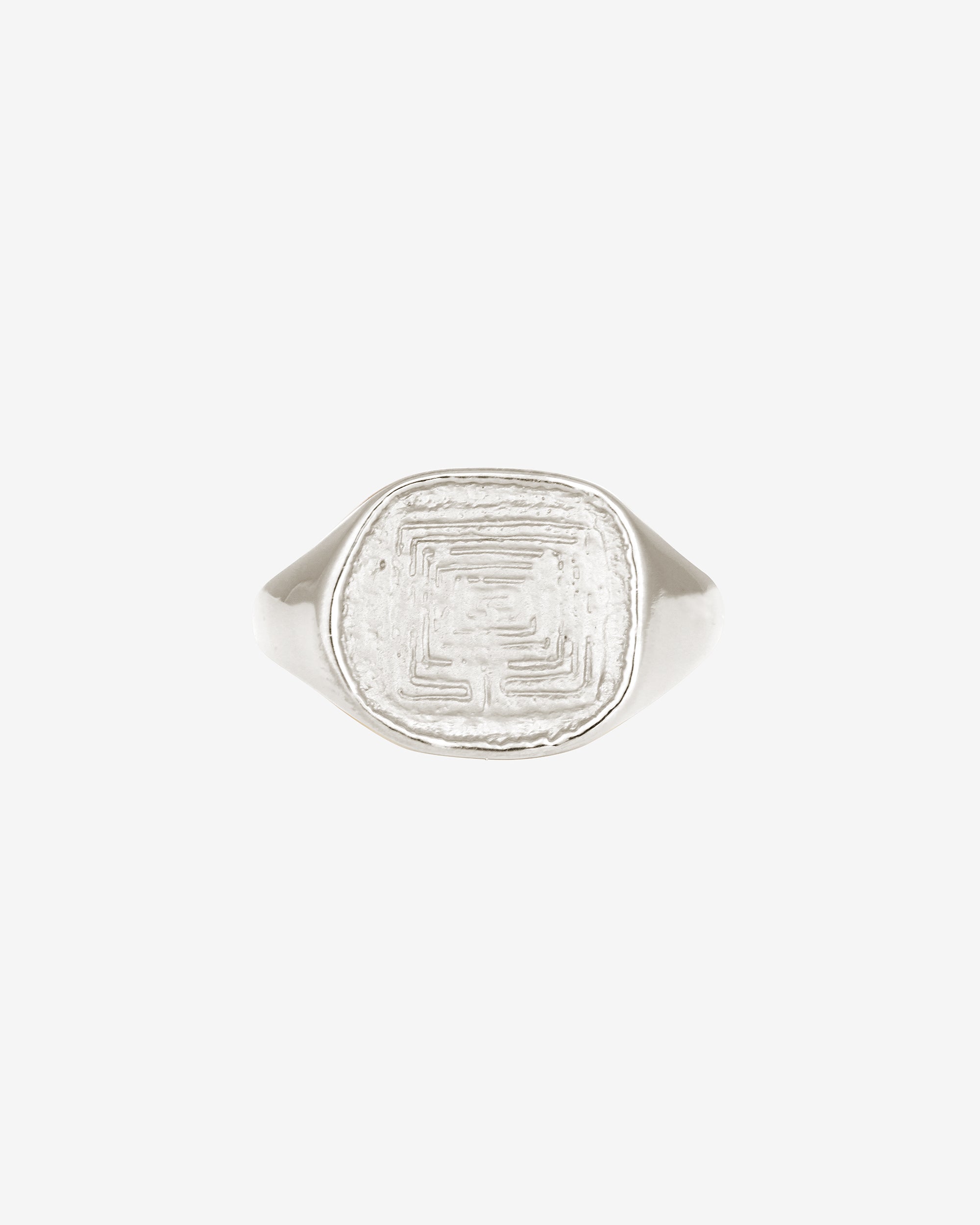 Temple of the Sun Labyrinth Ring Silver