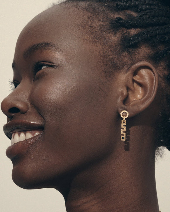 Temple of the Sun Larissa Earrings Gold Vermeil