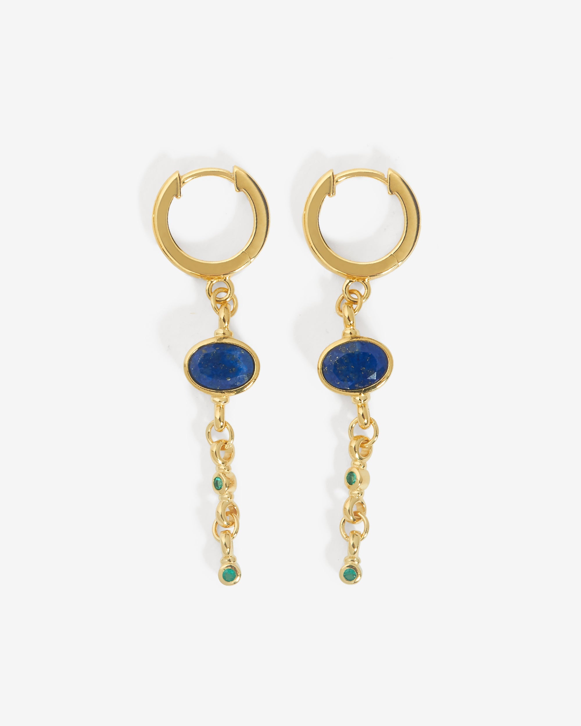 Temple of the Sun Lazuli Earrings Gold Vermeil
