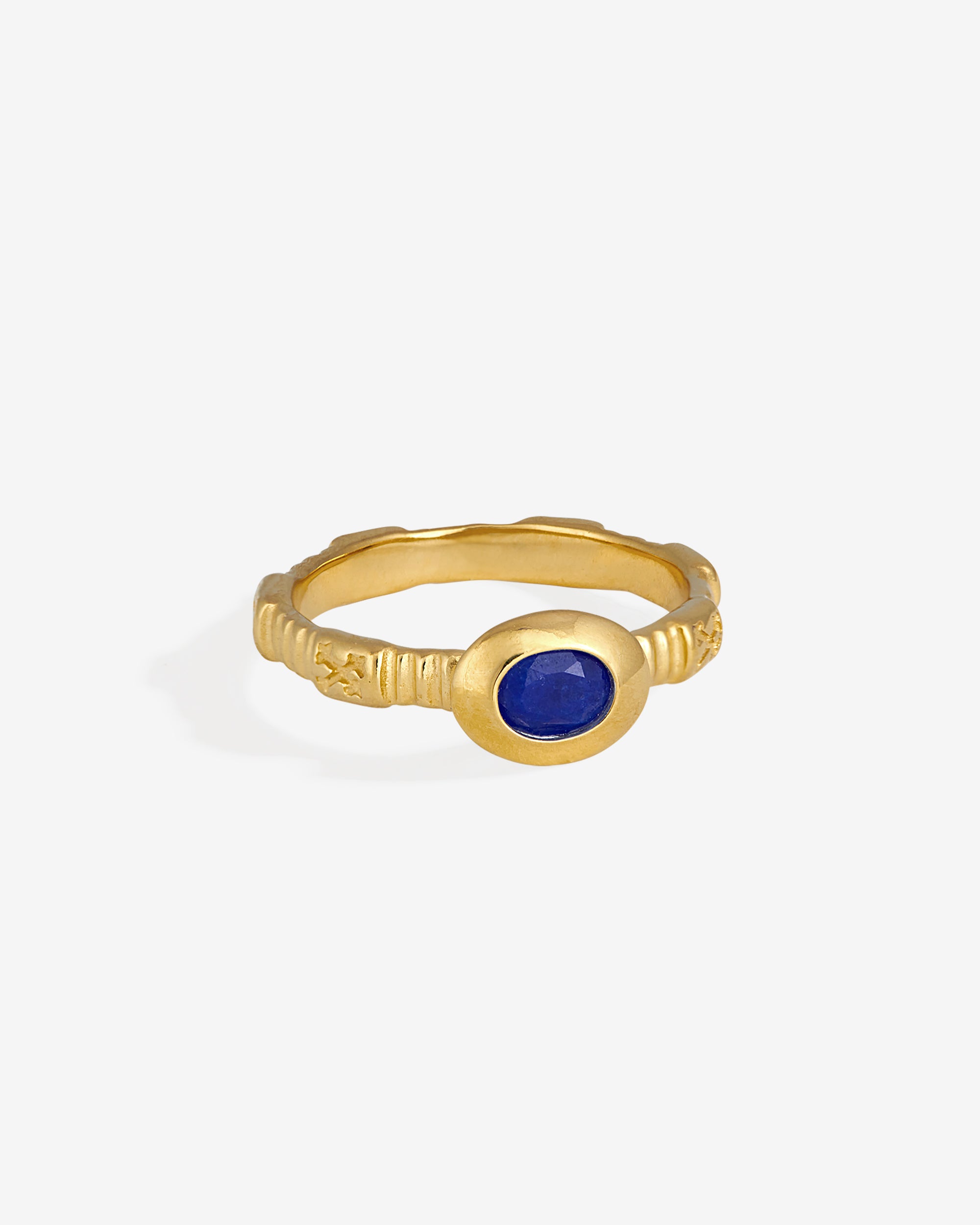 Temple of the Sun Lazuli Ring Gold Vermeil