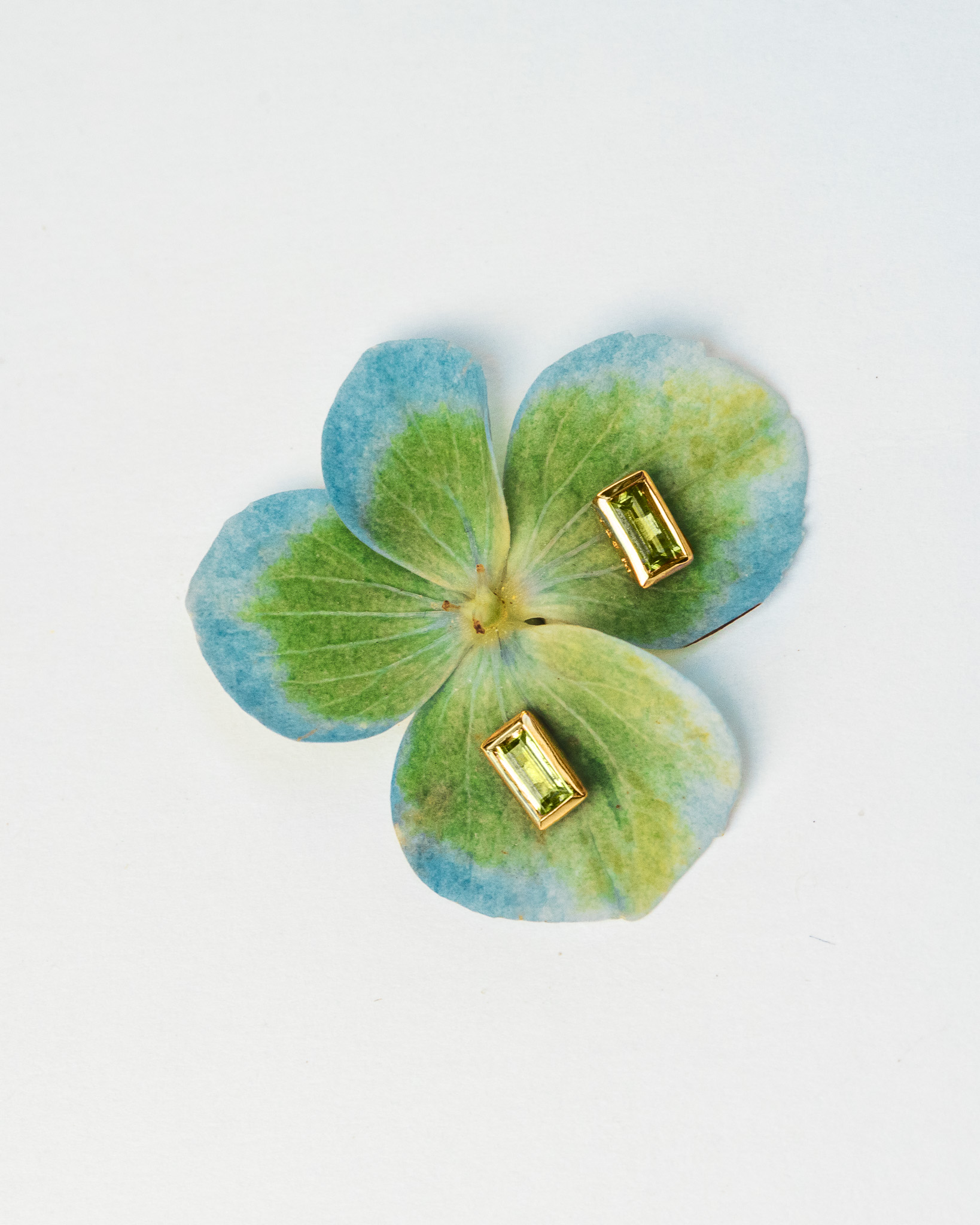 Temple of the Sun Leda Studs Peridot Gold Vermeil