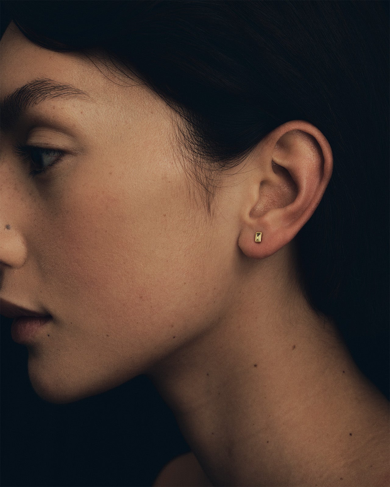 Temple of the Sun Leda Studs Peridot Gold Vermeil