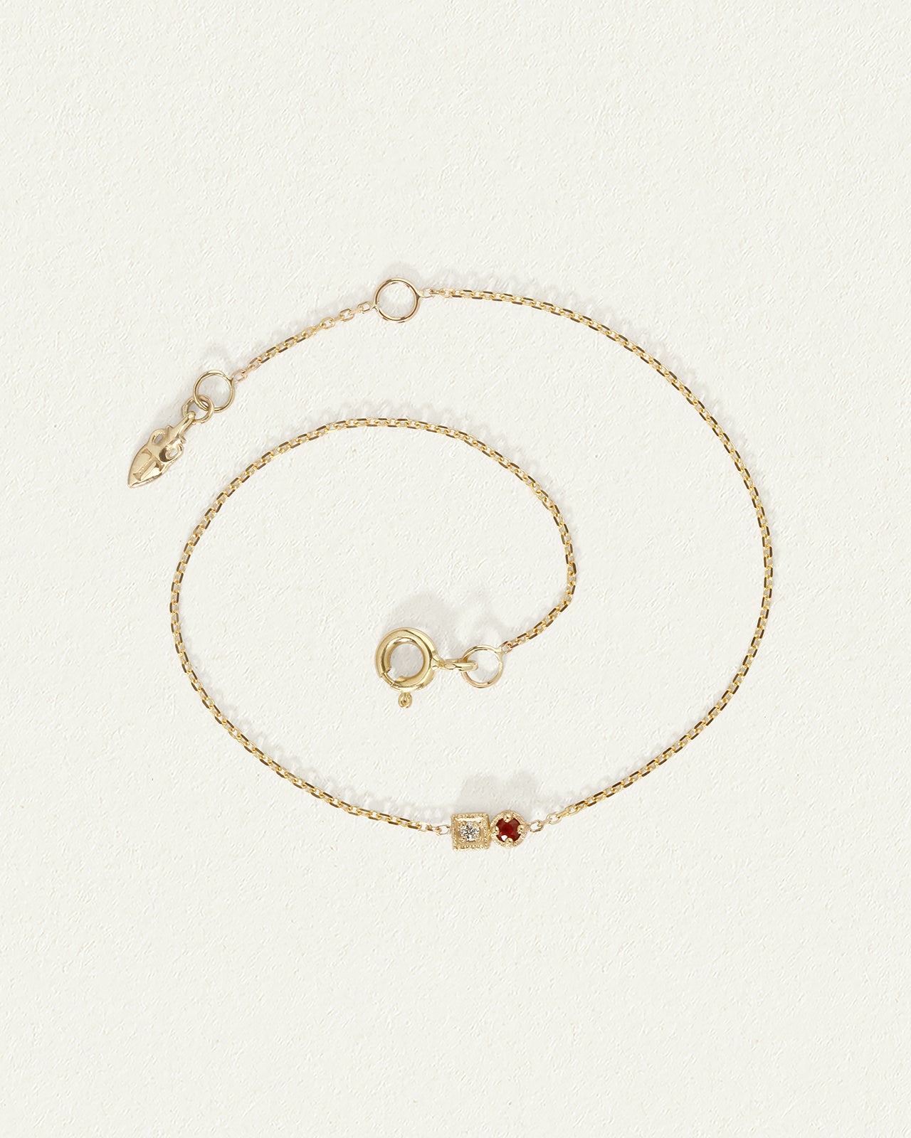 Temple of the Sun Lenci Bracelet Ruby Diamond Solid Gold