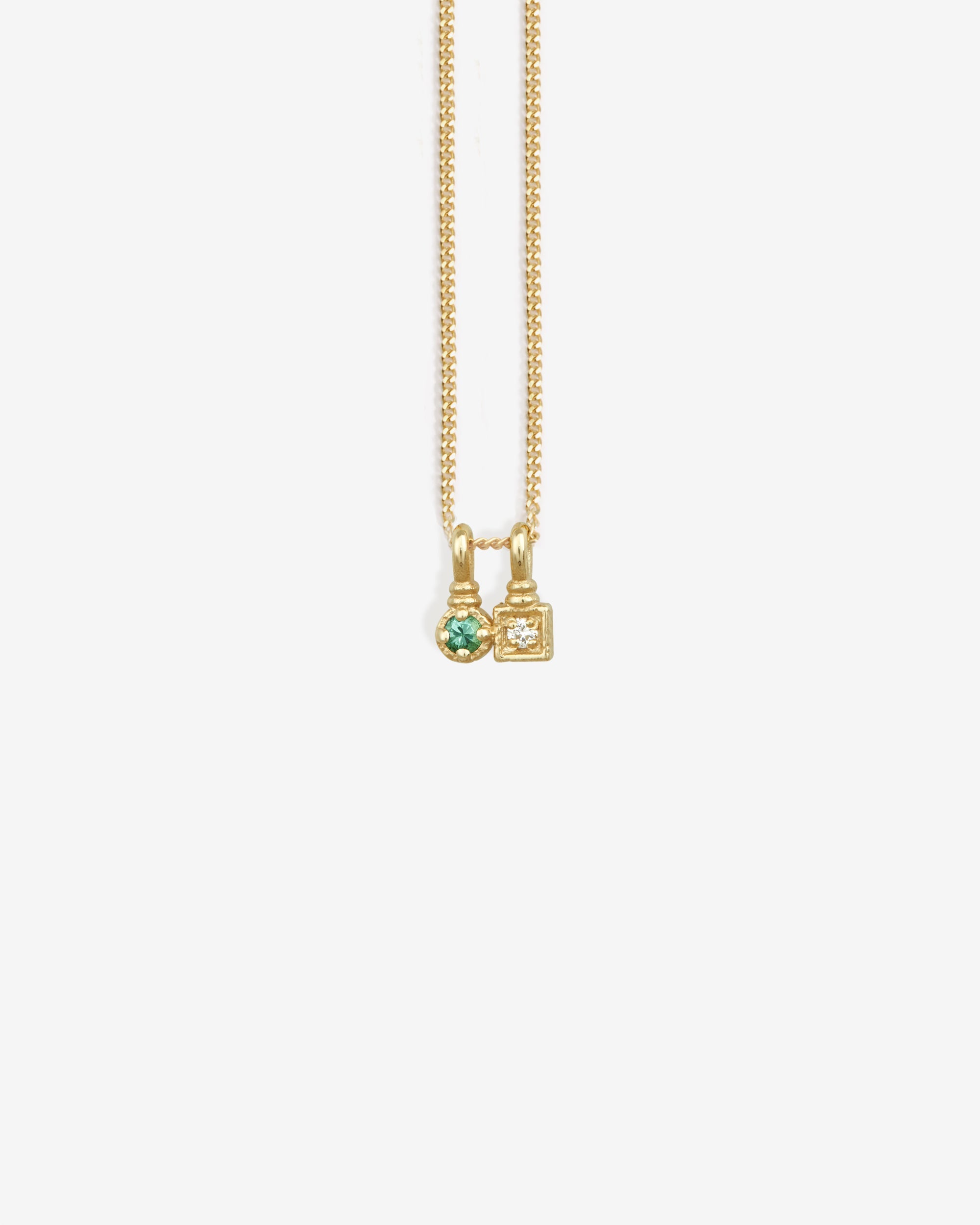 Temple of the Sun Lenci Necklace Emerald Solid Gold