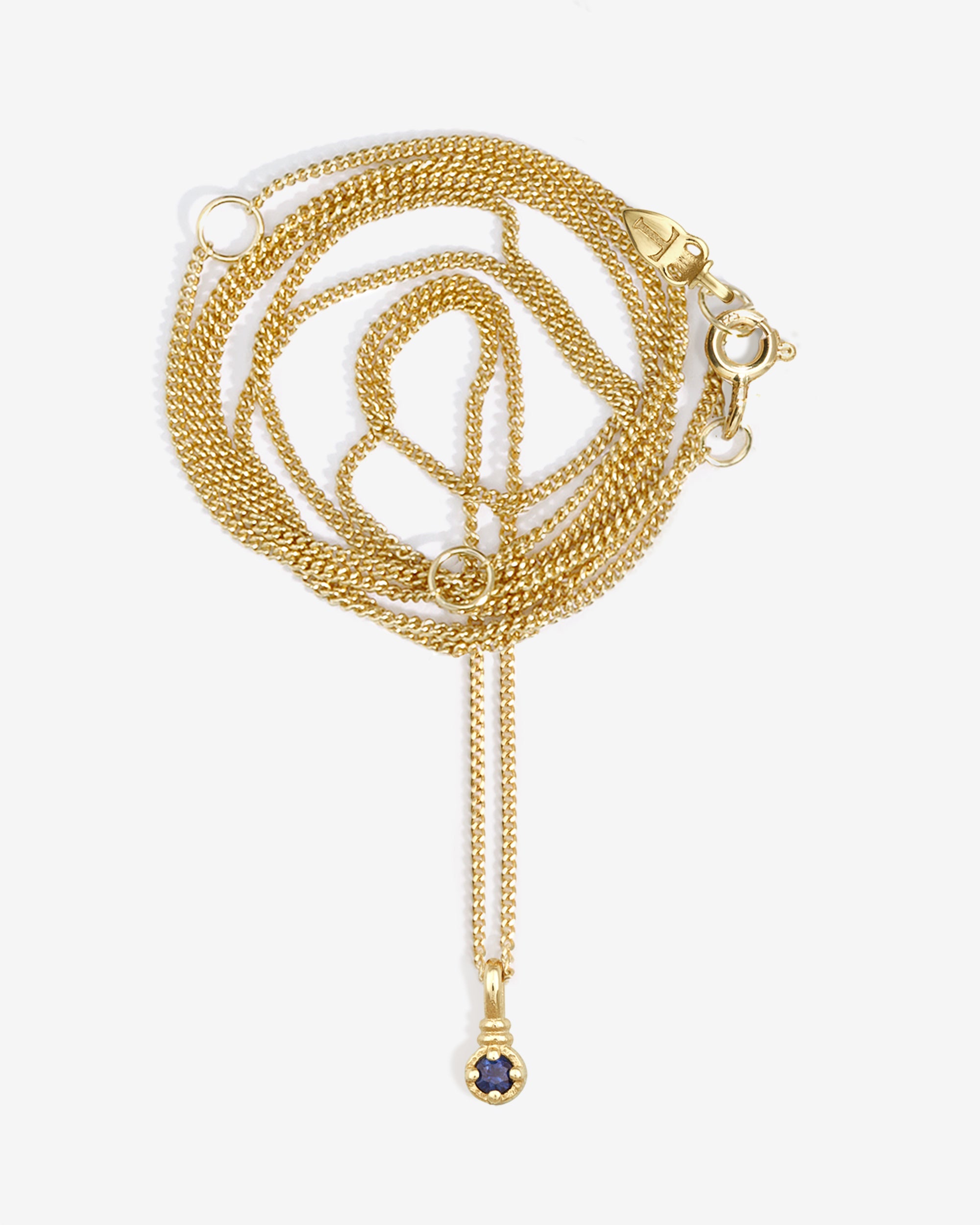 Temple of the Sun Leto Necklace Sapphire Solid Gold