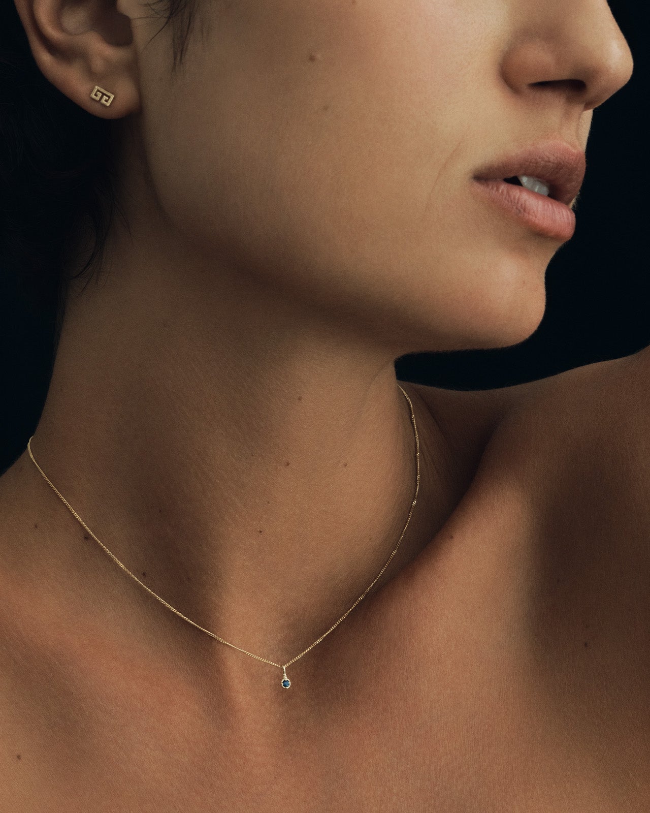 Temple of the Sun Leto Necklace Sapphire Solid Gold