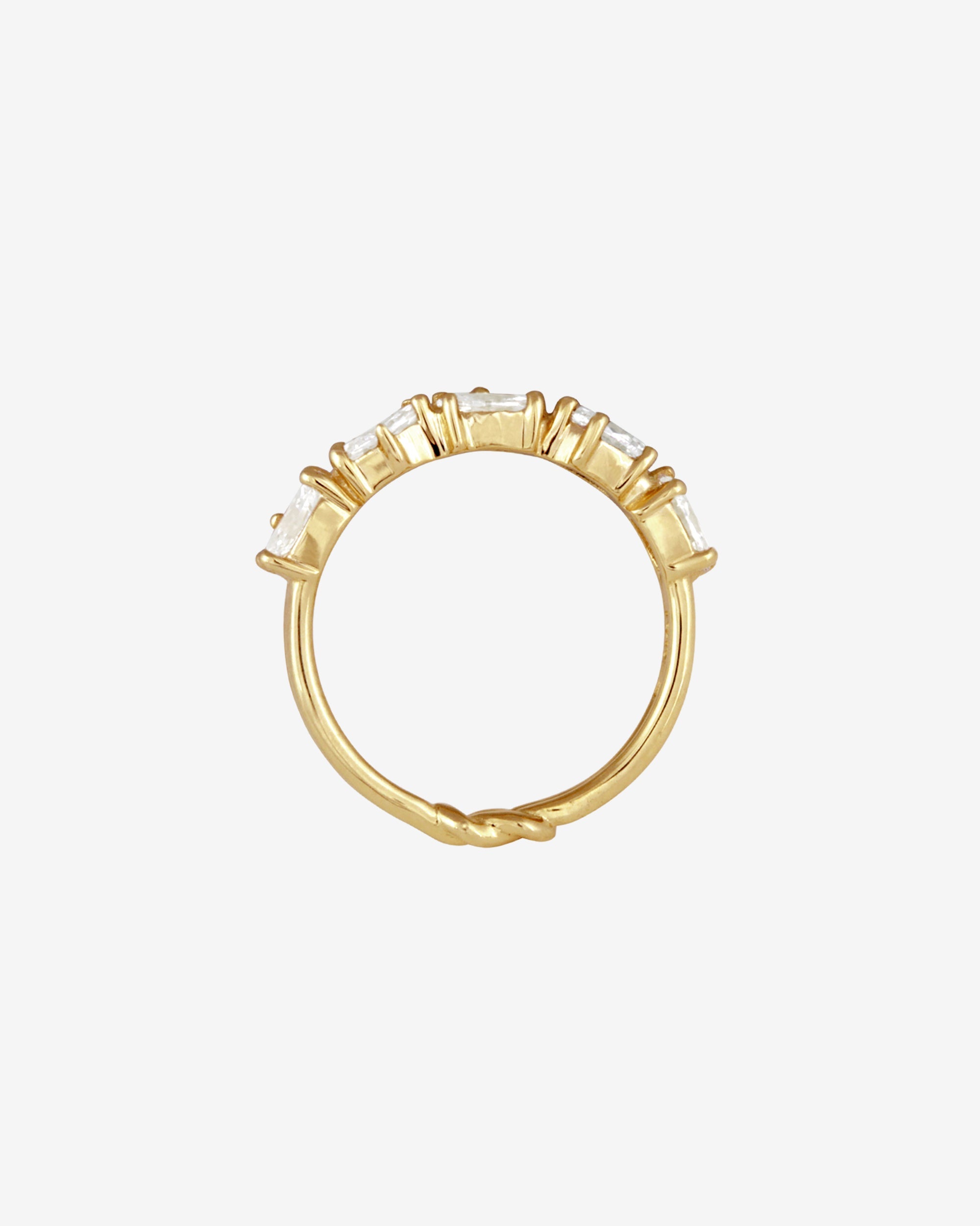 Temple of the Sun Love Knot Ring Diamond Solid Gold