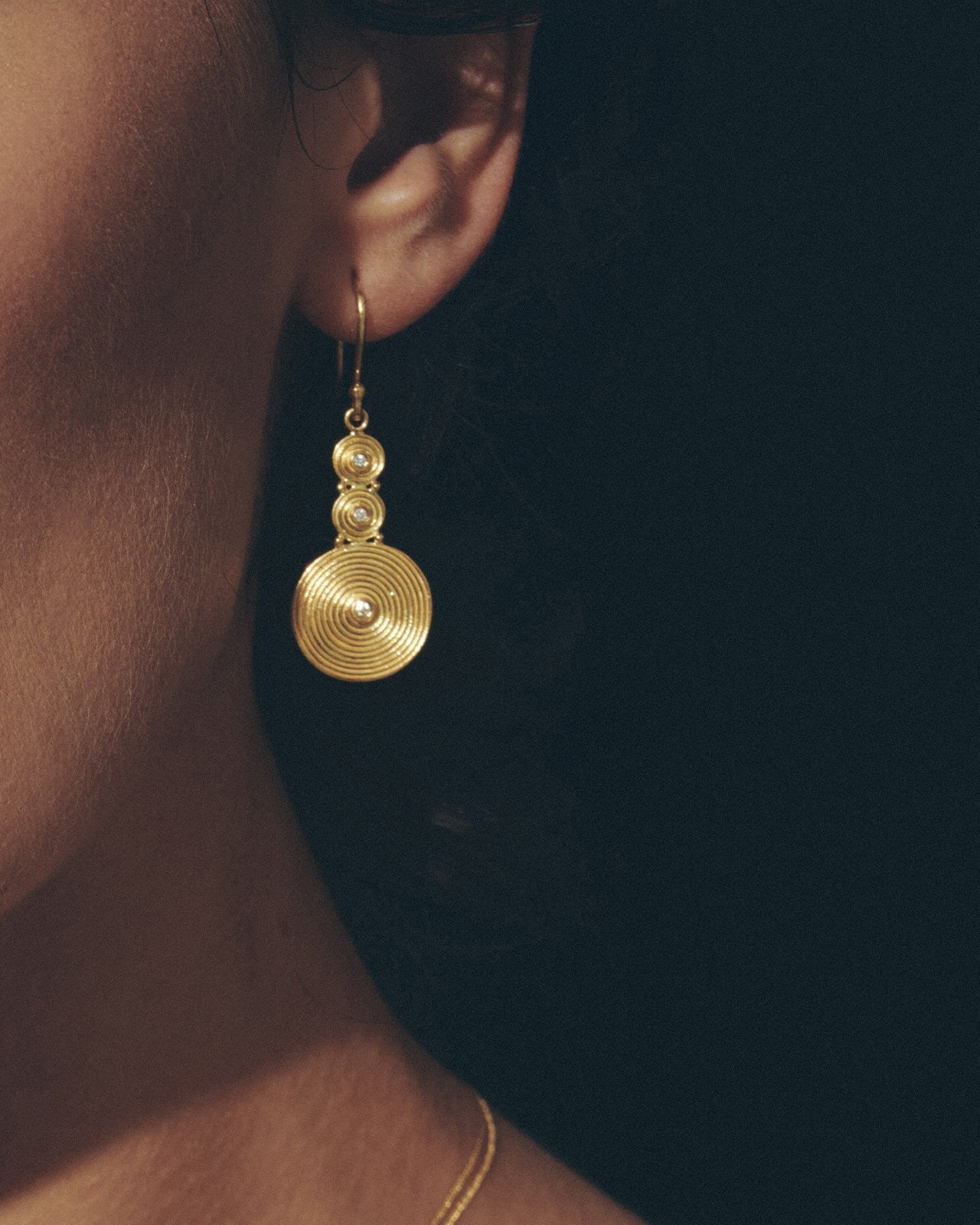 Temple of the Sun Lydia Earrings Solid Gold