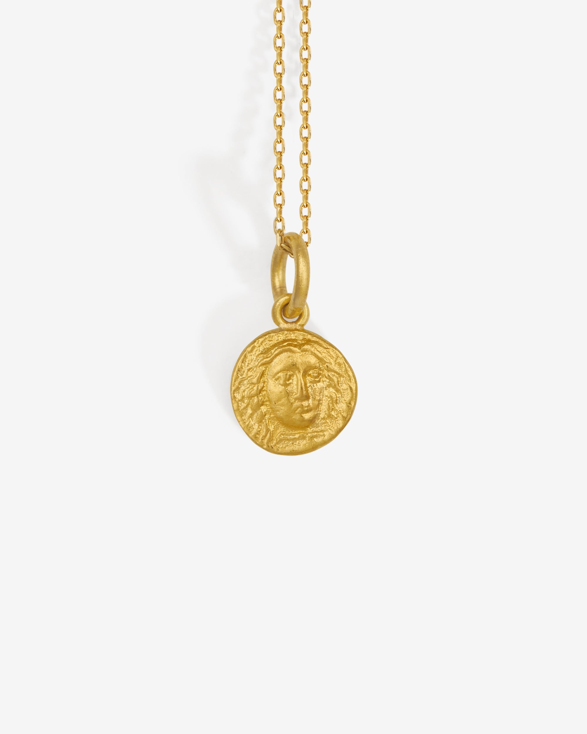 Temple of the Sun Macedon Coin Necklace Solid Gold