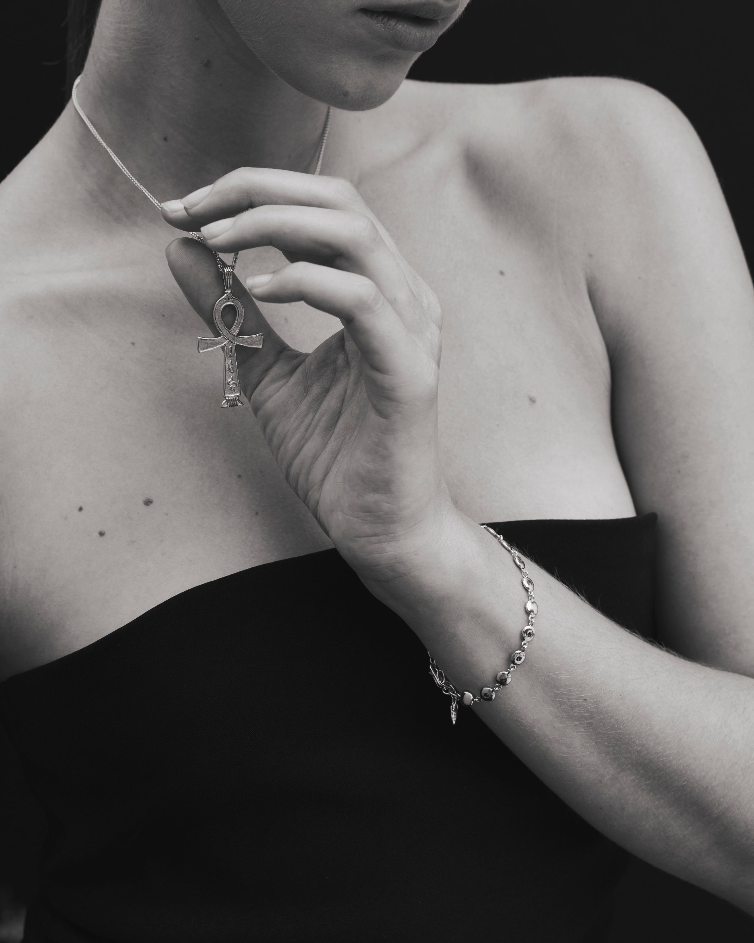 Temple of the Sun Mavi Chain Bracelet Silver