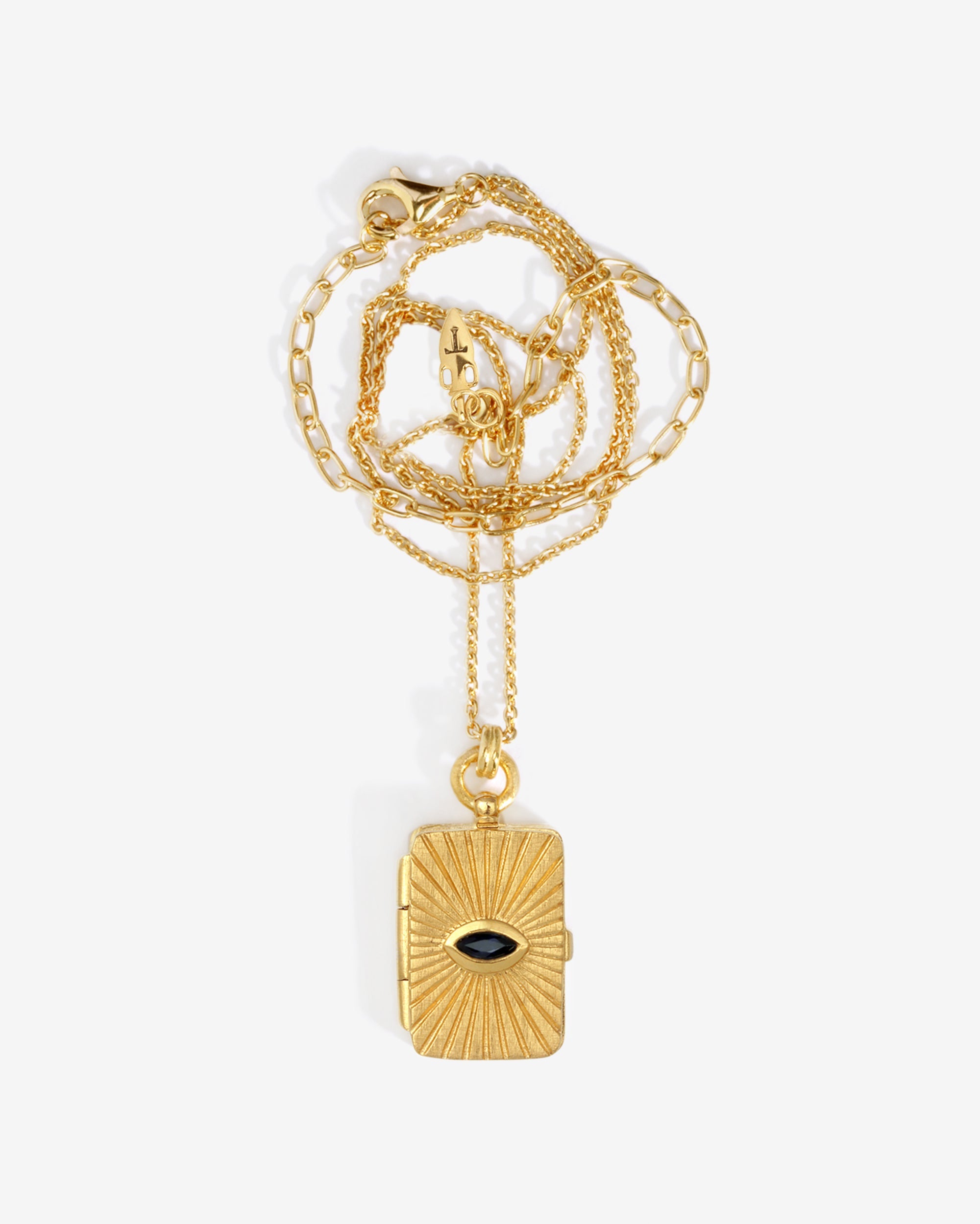 Temple of the Sun Meri Locket Necklace Gold Vermeil