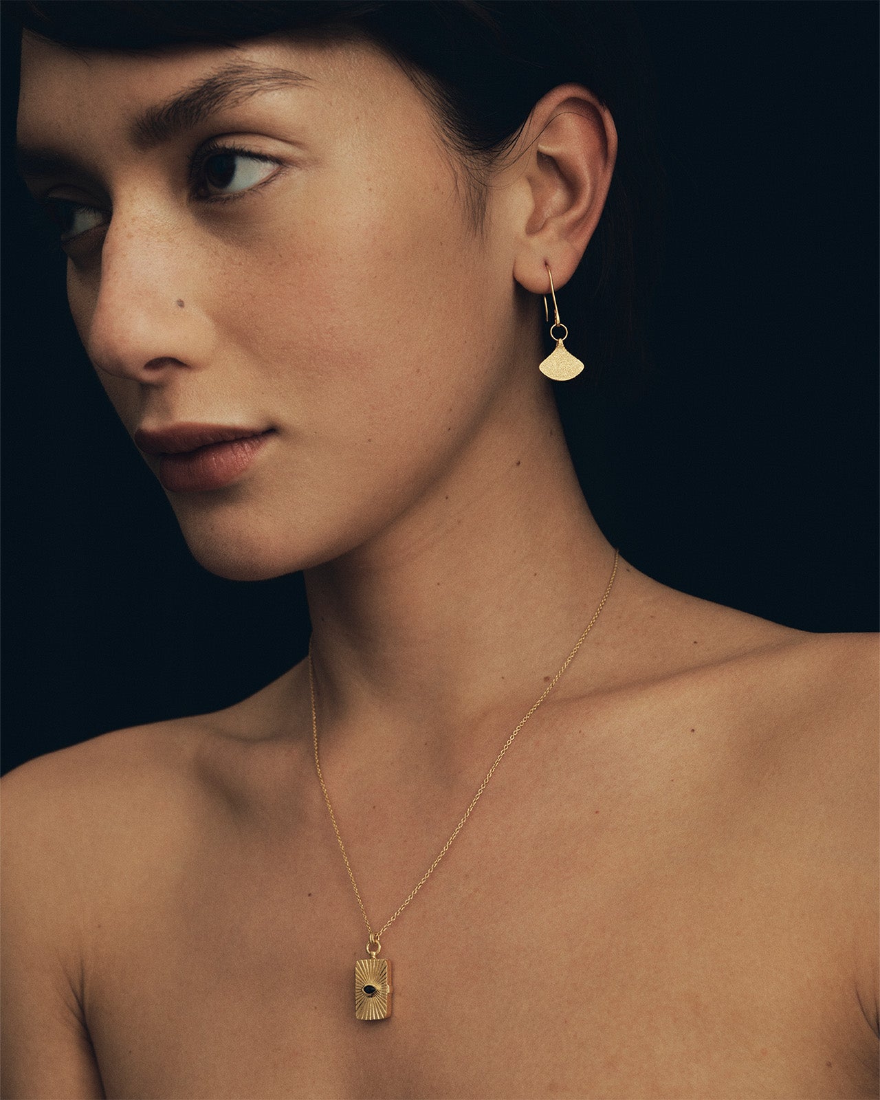 Temple of the Sun Meri Locket Necklace Gold Vermeil