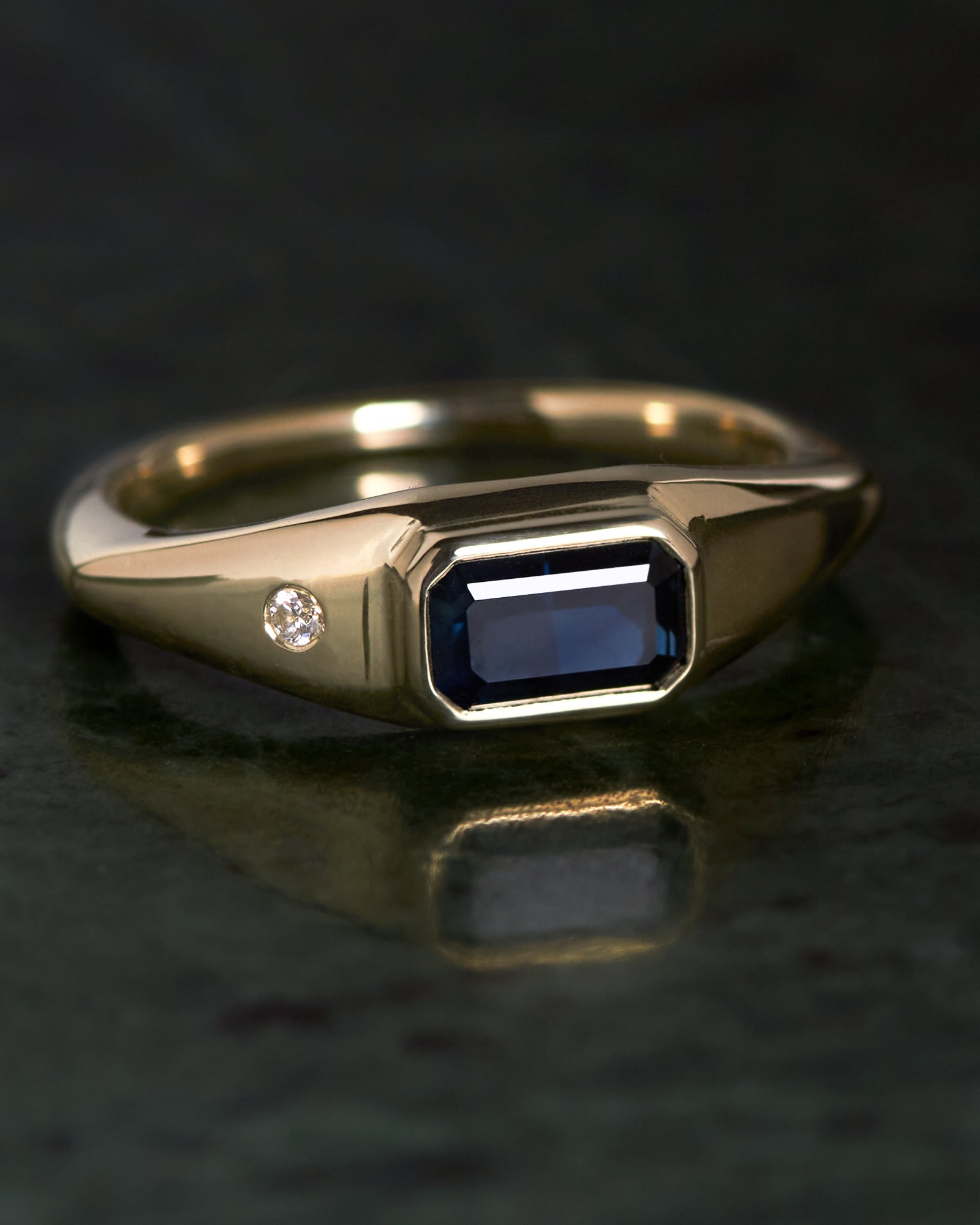 Temple of the Sun Min Ring Barion Blue Sapphire Solid Gold