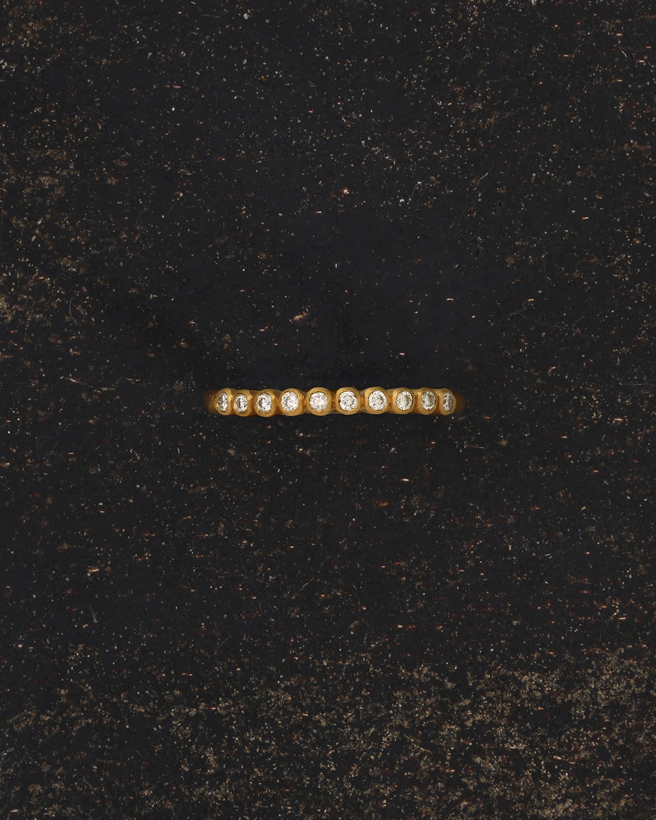 Temple of the Sun Miri Half Eternity Ring Diamond Solid Gold