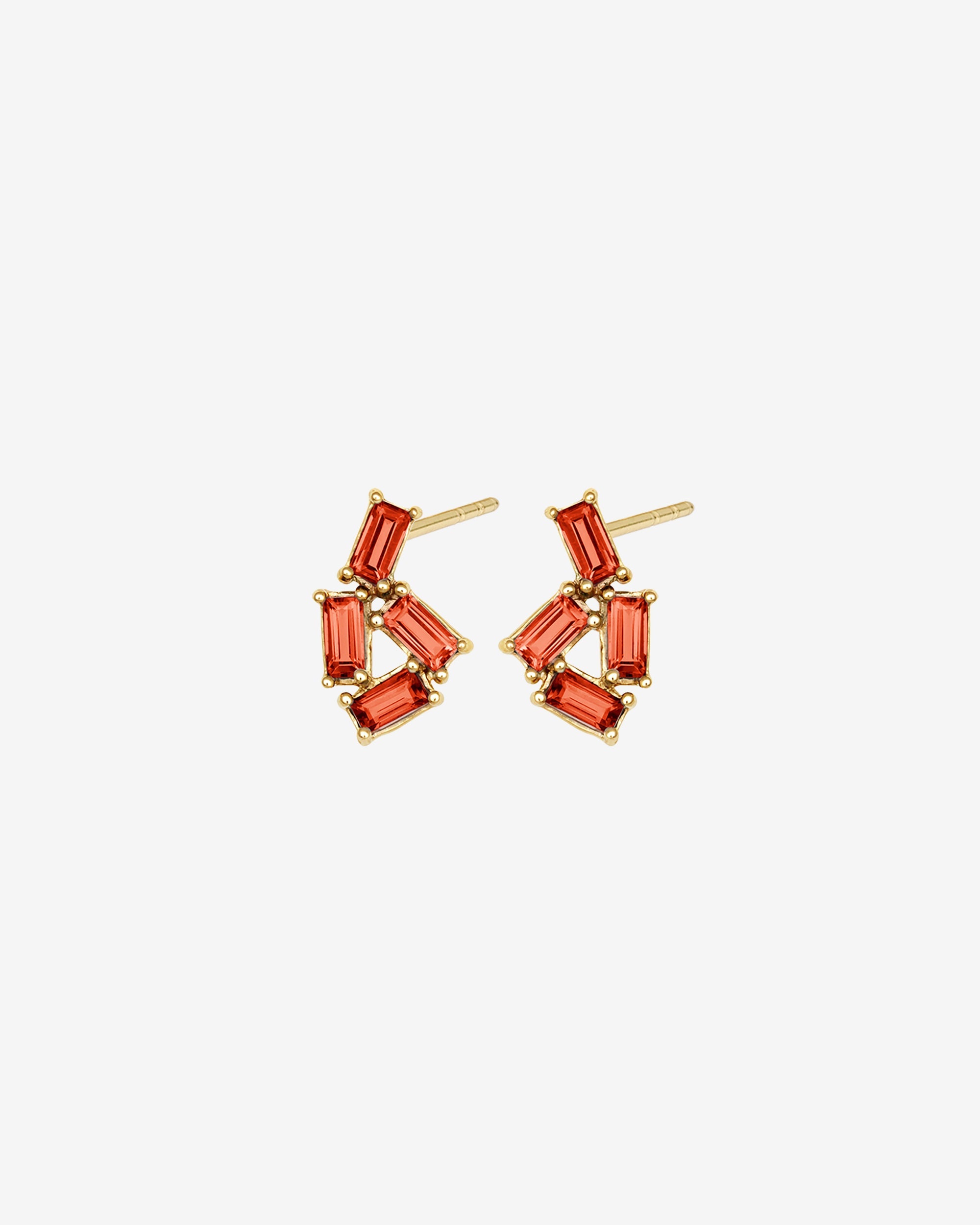 Temple of the Sun Monti Earrings Garnet Solid Gold