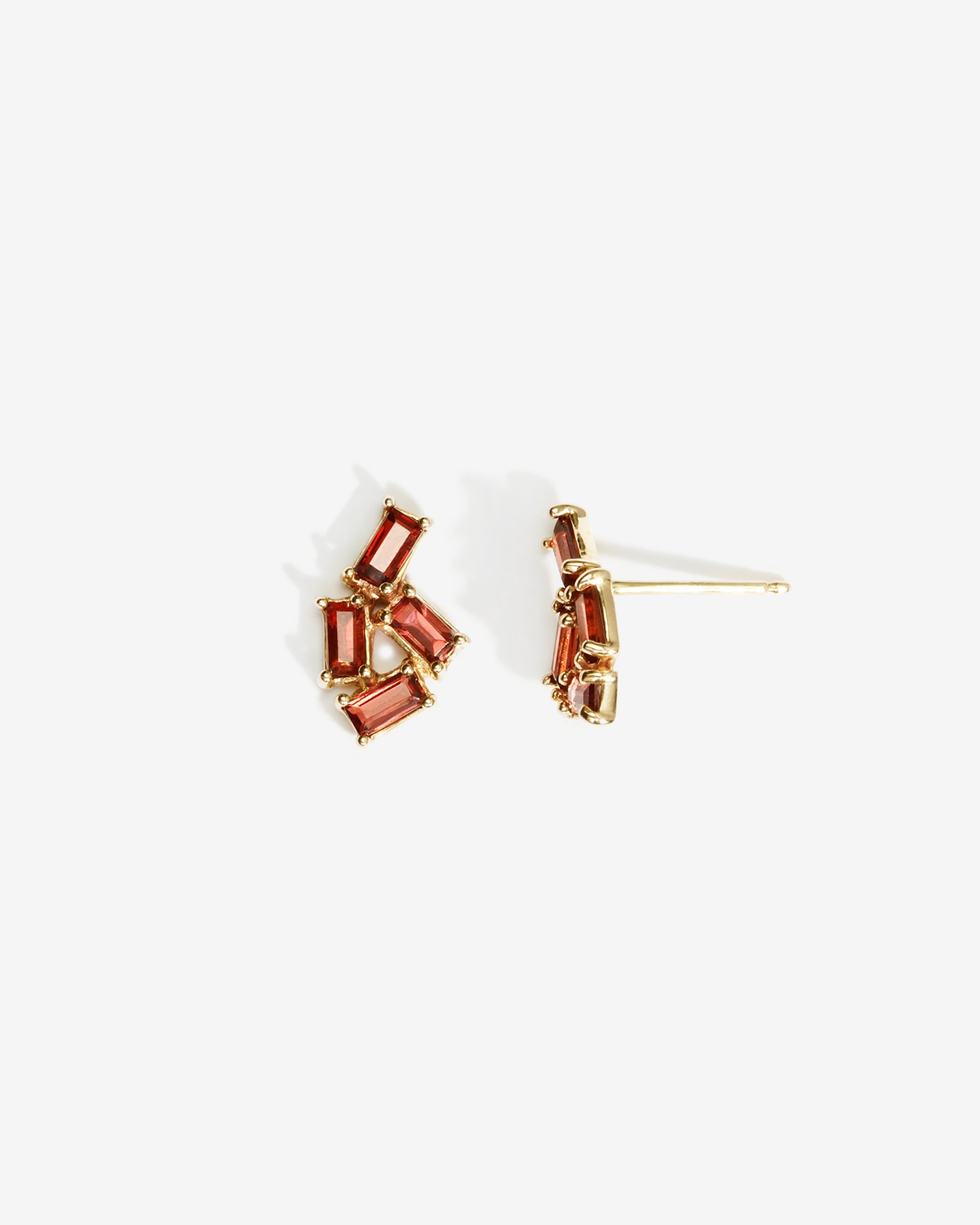 Temple of the Sun Monti Earrings Garnet Solid Gold