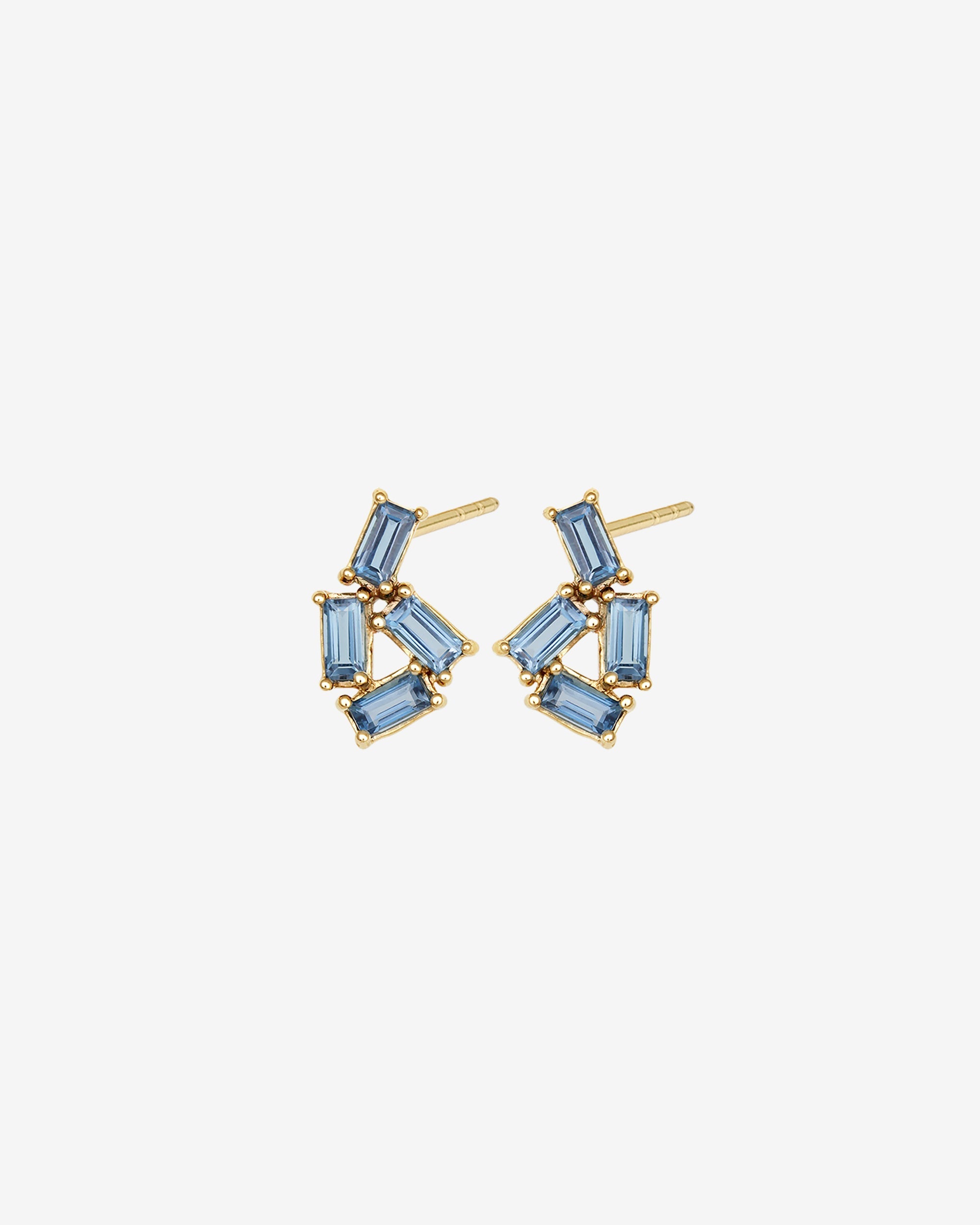 Temple of the Sun Monti Earrings Topaz Solid Gold