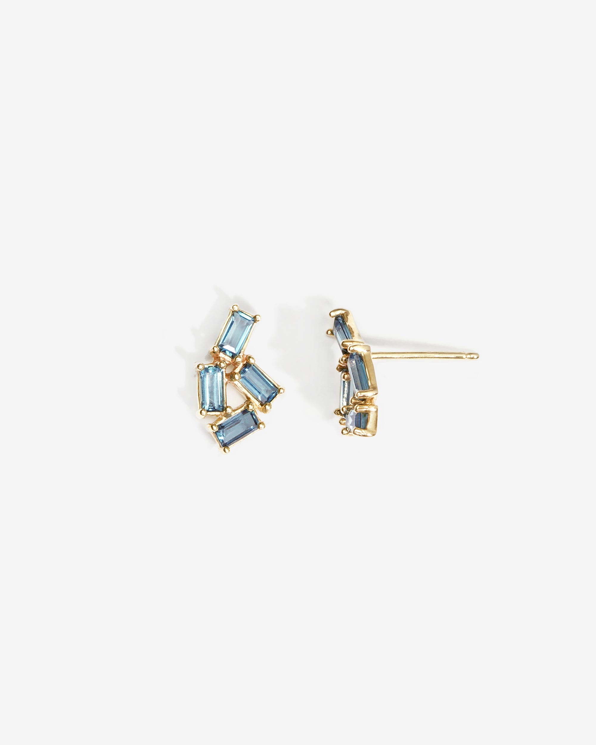 Temple of the Sun Monti Earrings Topaz Solid Gold