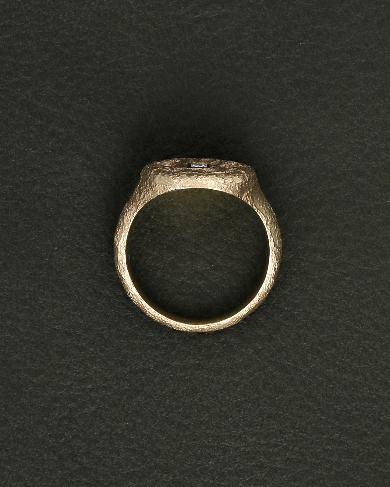 Temple of the Sun Mosaic Ring Square Diamond Solid Gold