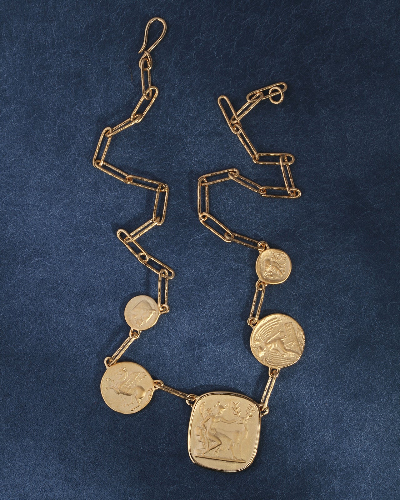 Temple of the Sun Mythos Statement Necklace Gold Vermeil