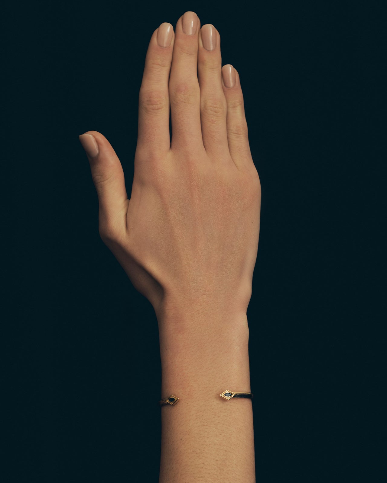 Temple of the Sun Nazar Cuff Gold Vermeil