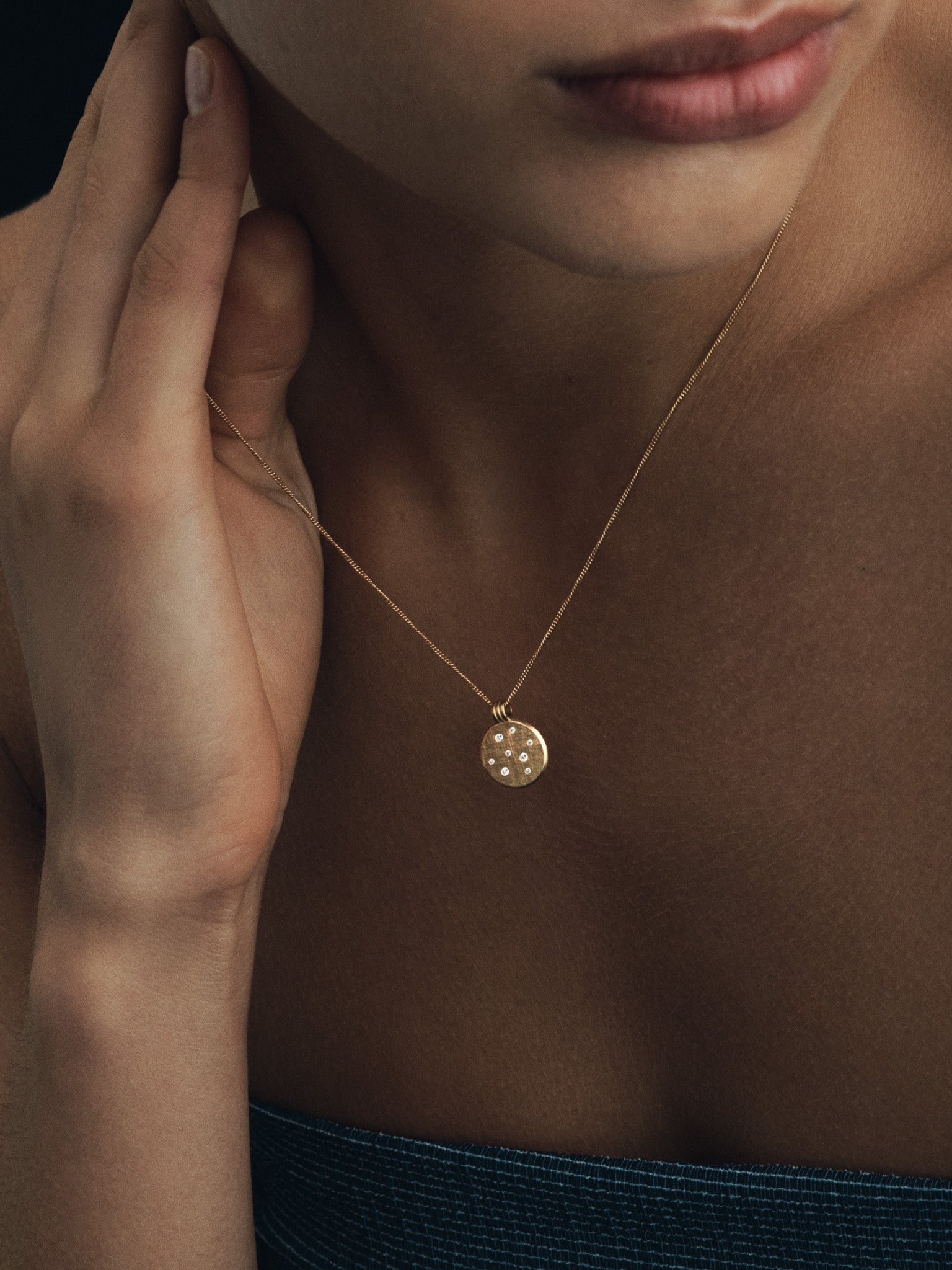 Temple of the Sun Nebula Necklace Gold Vermeil