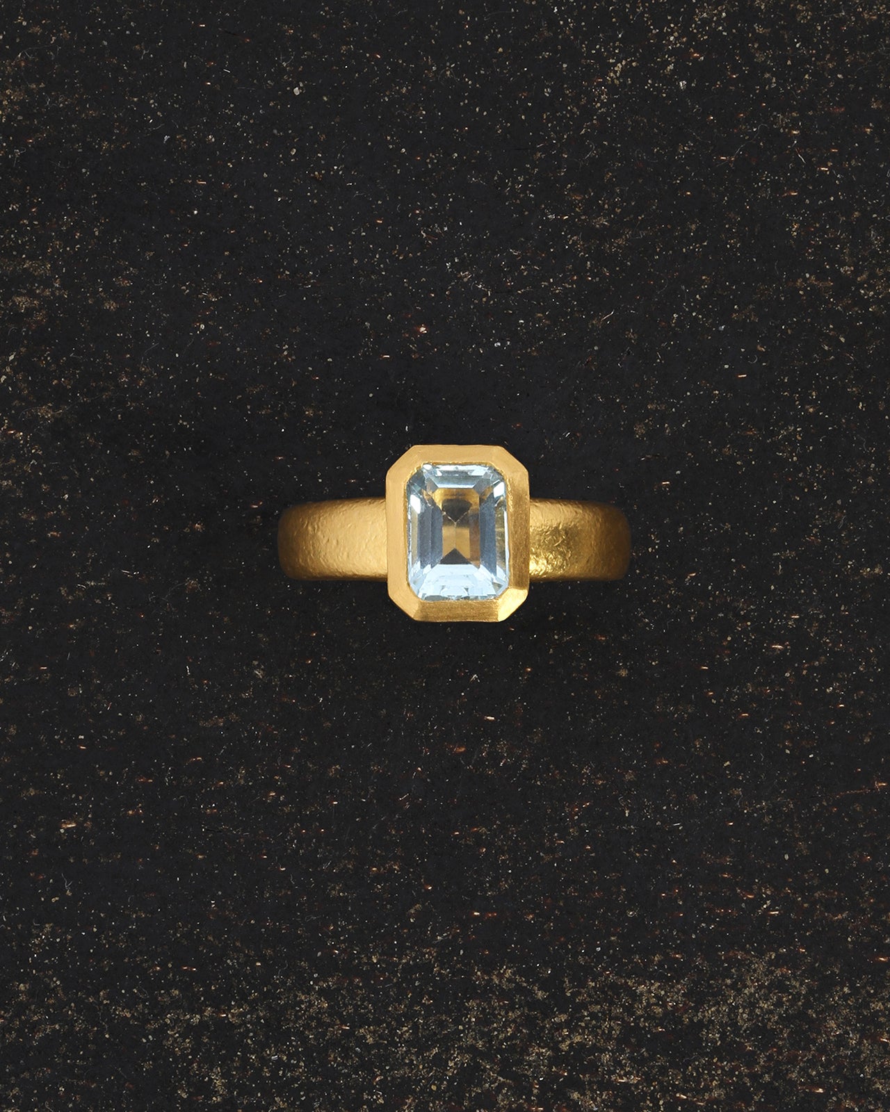 Temple of the Sun Neptune Ring Aquamarine Solid Gold