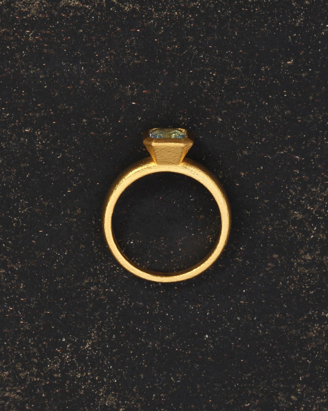 Temple of the Sun Neptune Ring Aquamarine Solid Gold