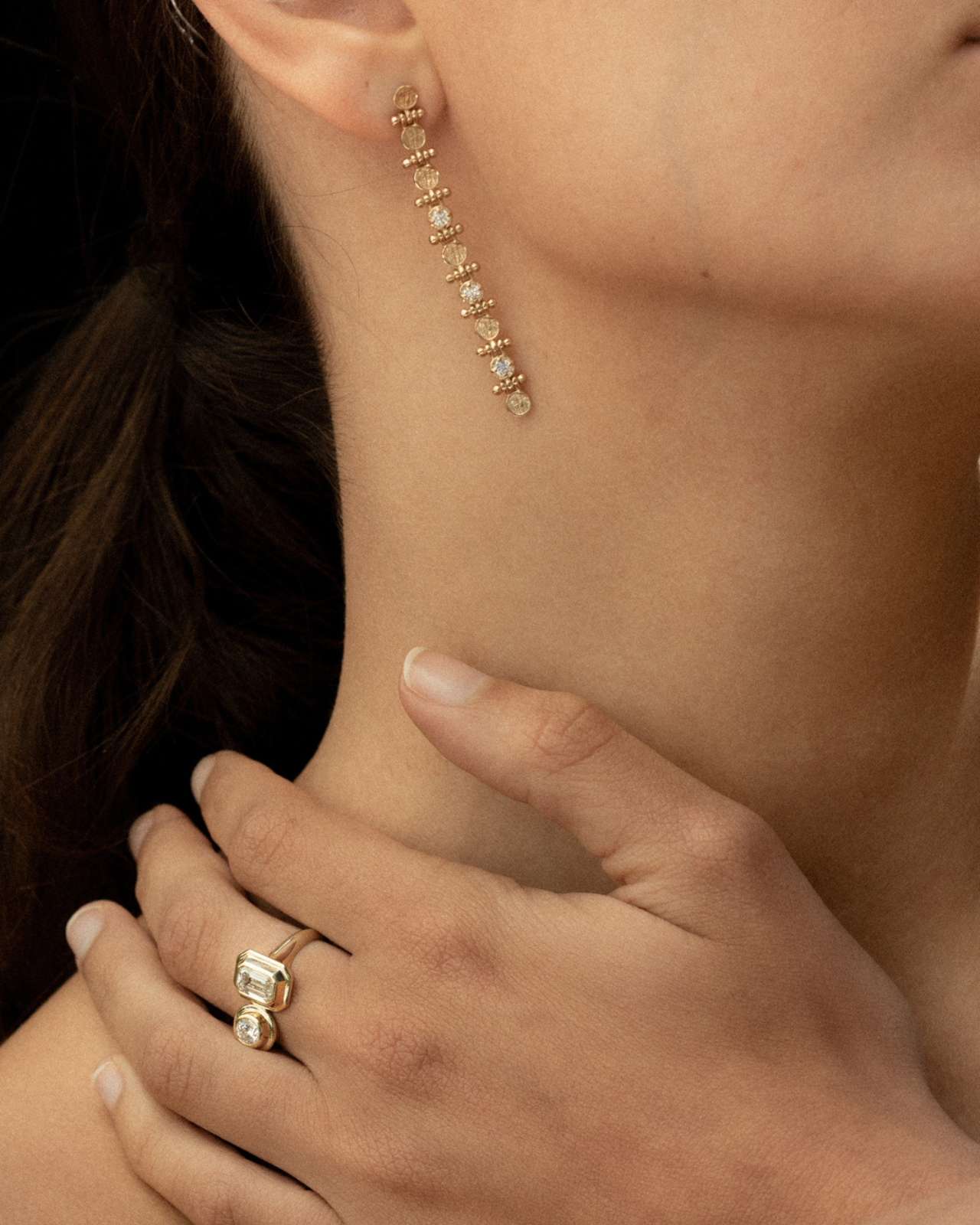 Temple of the Sun Nova Ring Diamond Solid Gold