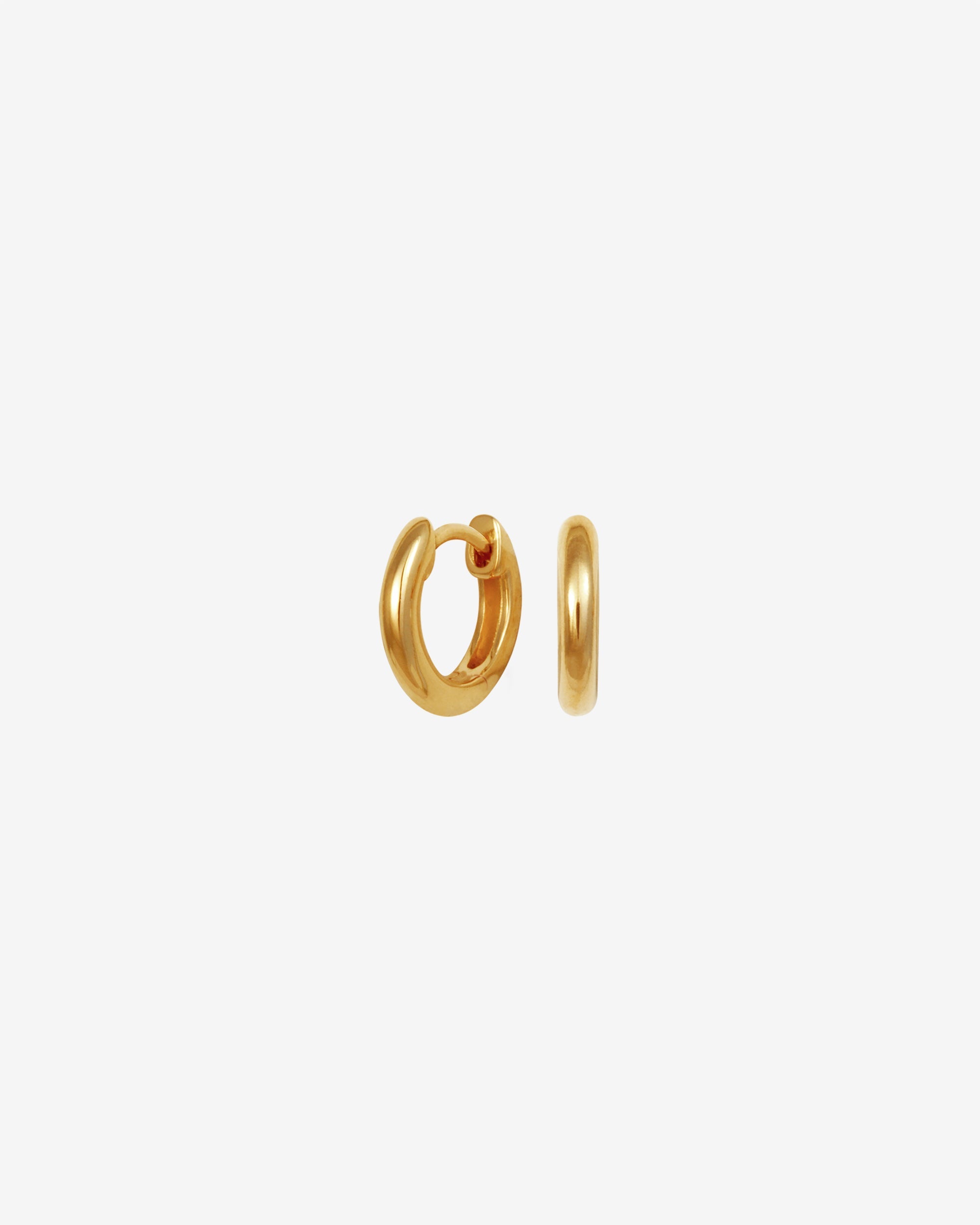 Temple of the Sun Omega Huggie Earrings Gold Vermeil