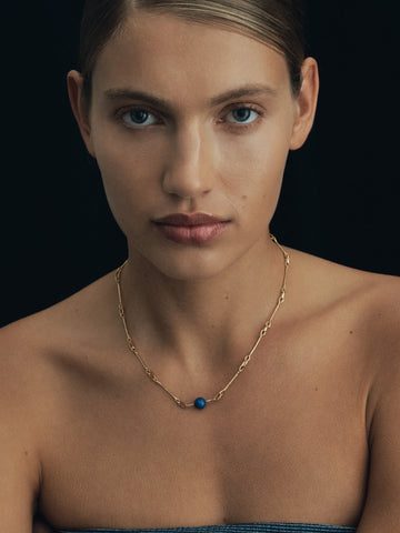 Temple of the Sun Orb Necklace Gold Vermeil