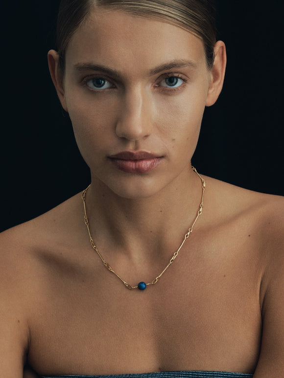 Temple of the Sun Orb Necklace Gold Vermeil