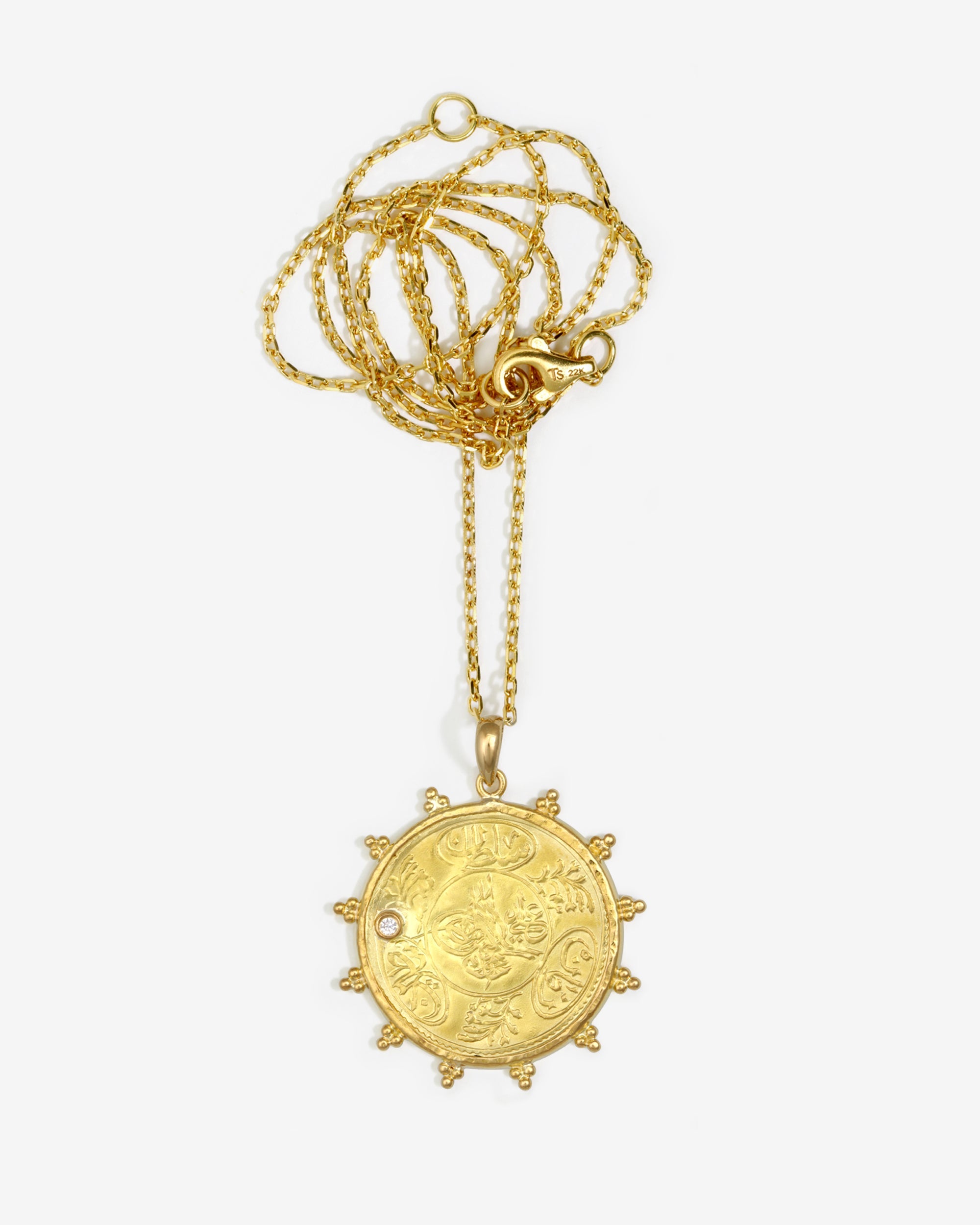 Temple of the Sun Ottoman Coin Necklace Solid Gold