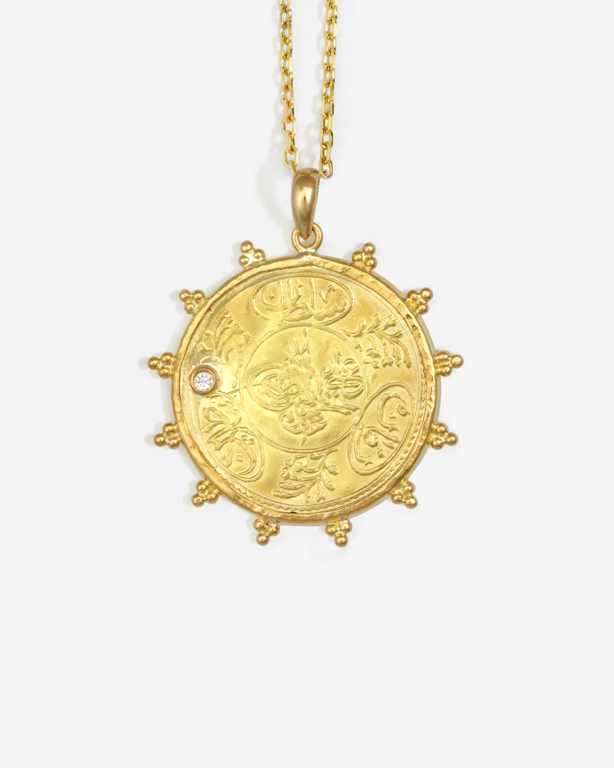 Temple of the Sun Ottoman Coin Necklace Solid Gold